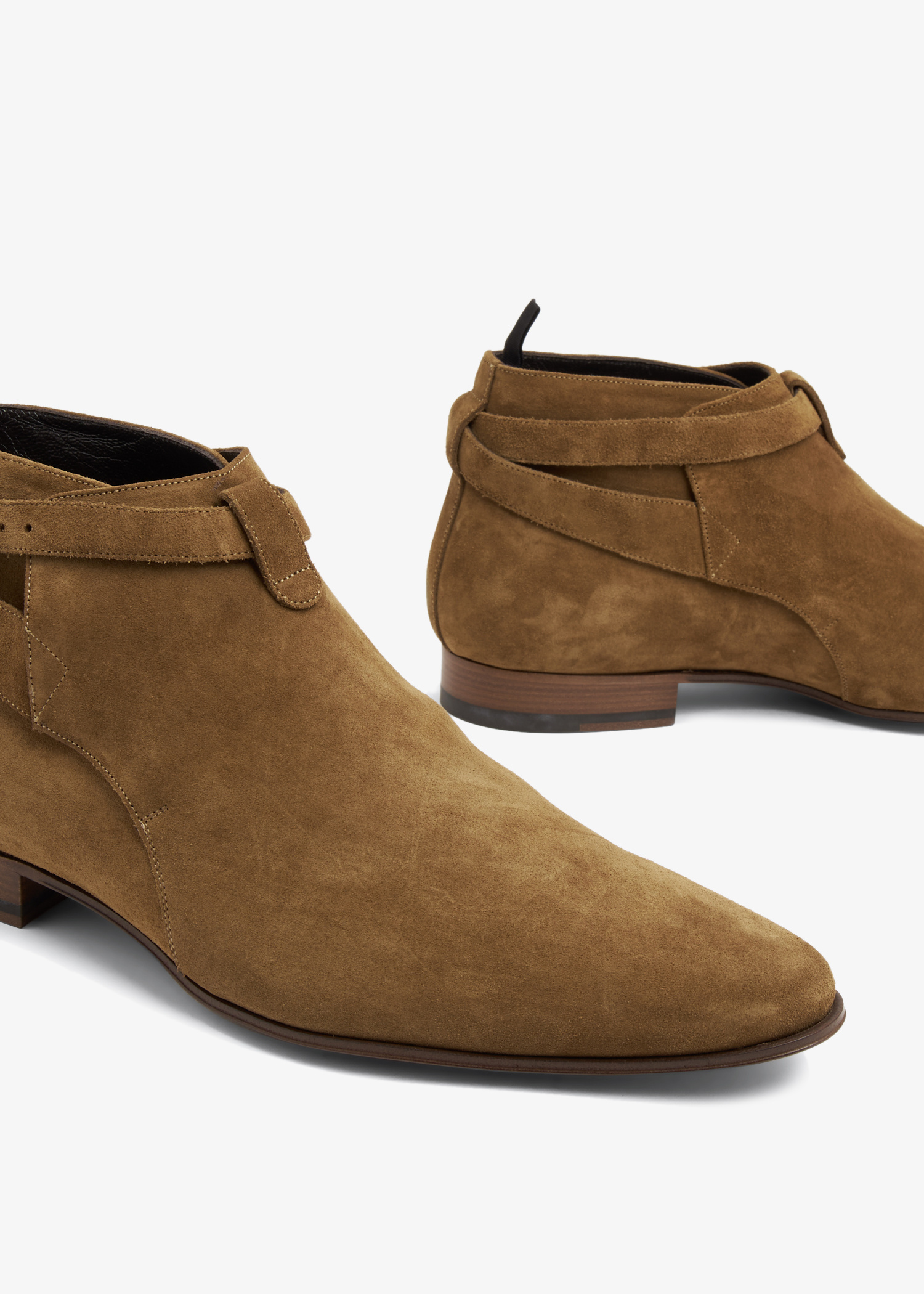 Saint Laurent Pre-Loved Wyatt Jodhpur boots for Men - Brown in UAE