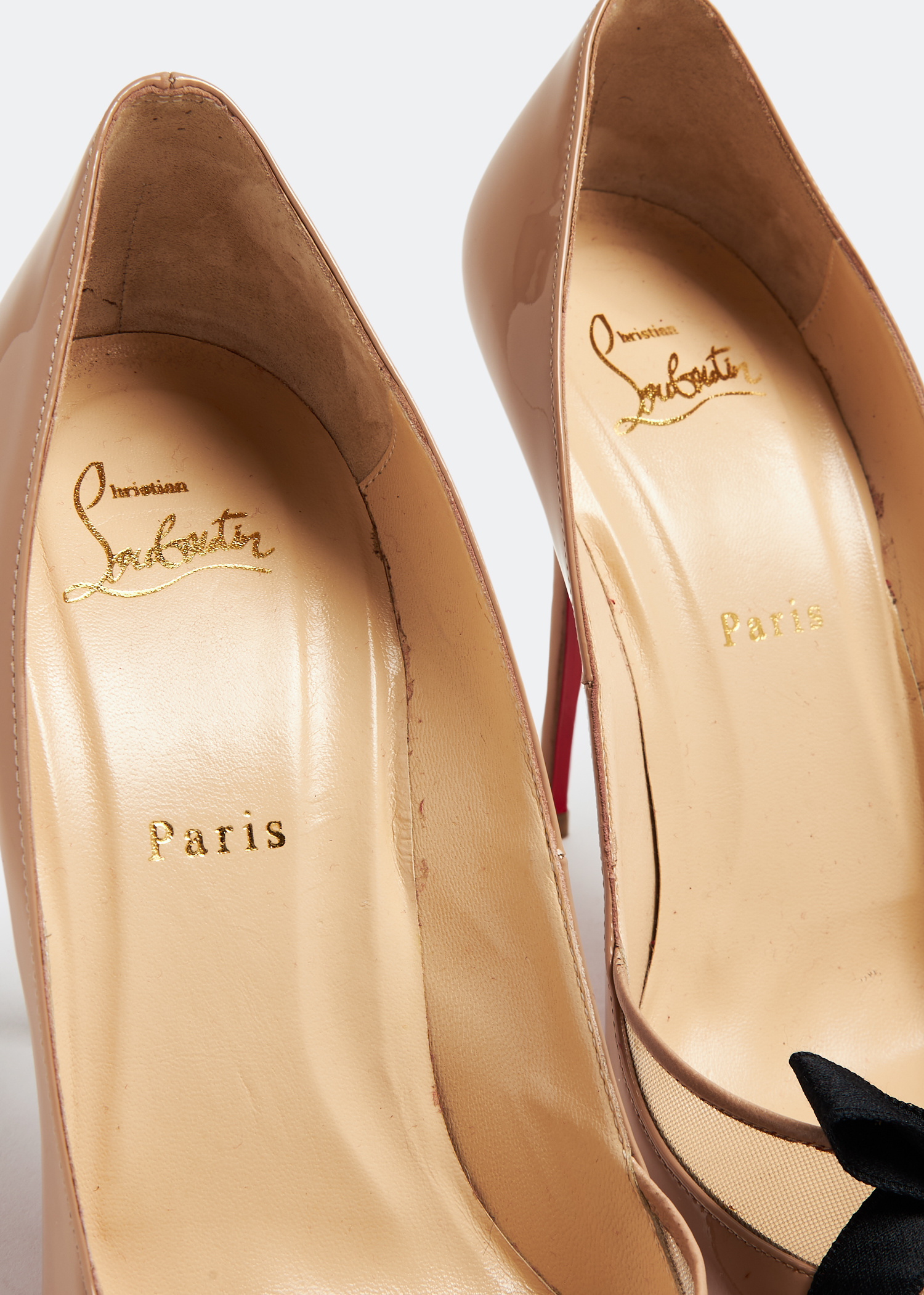 Christian Louboutin Pre-Loved Love Me 100 bow pumps for