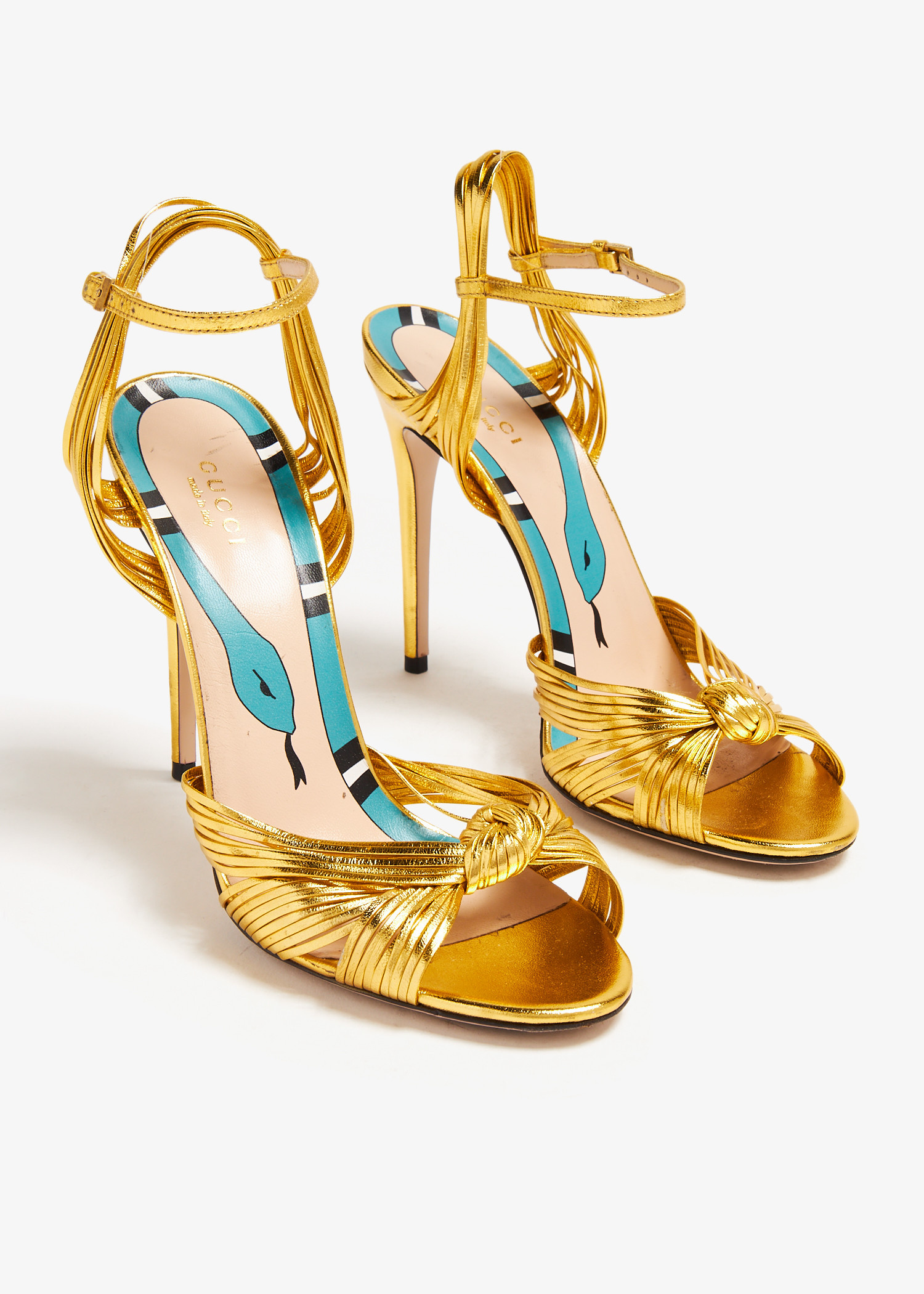 Gucci Pre-Loved Allie sandals for Women - Gold in UAE