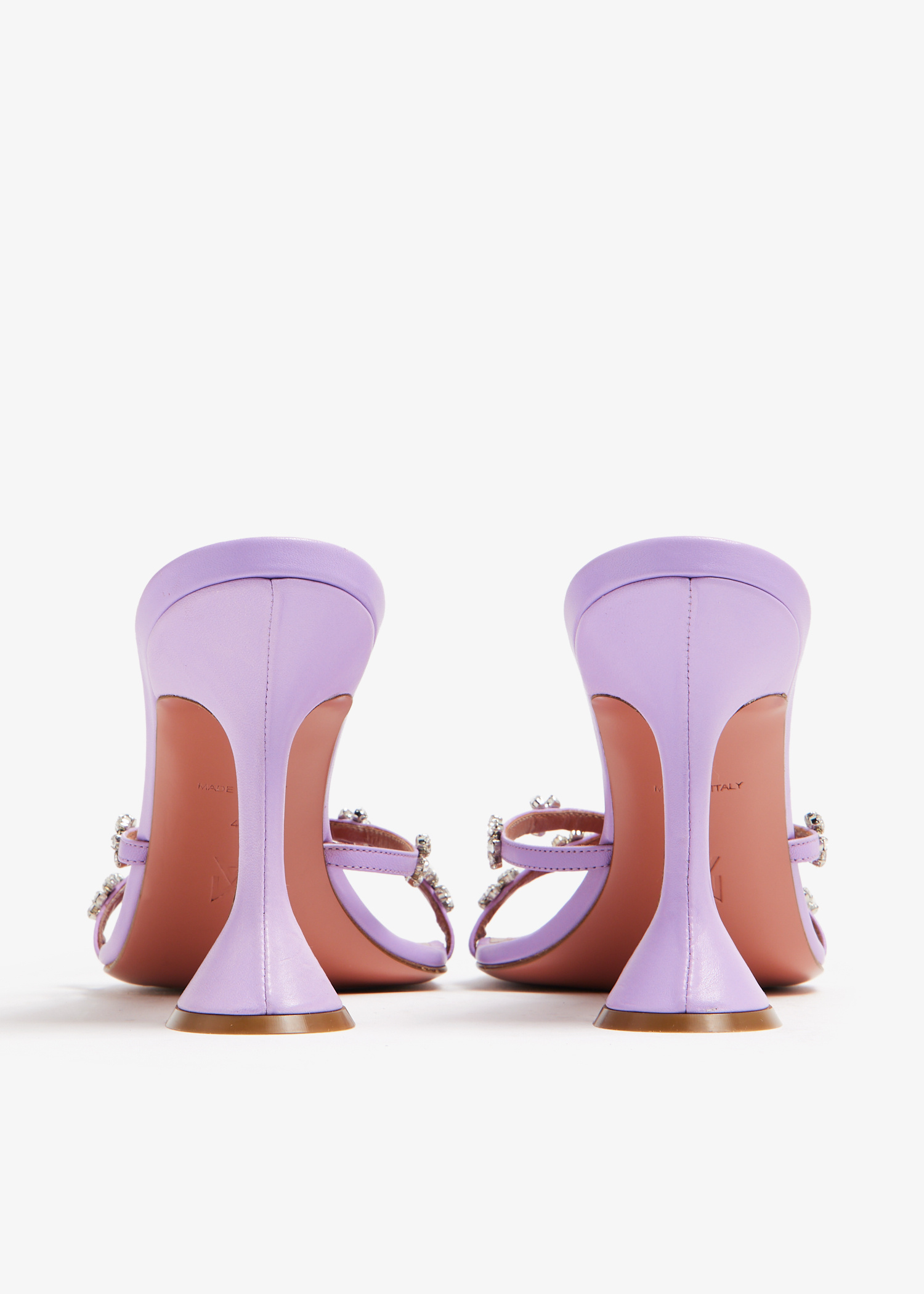 Amina Muaddi Pre-Loved Lily mules for Women - Purple in KSA