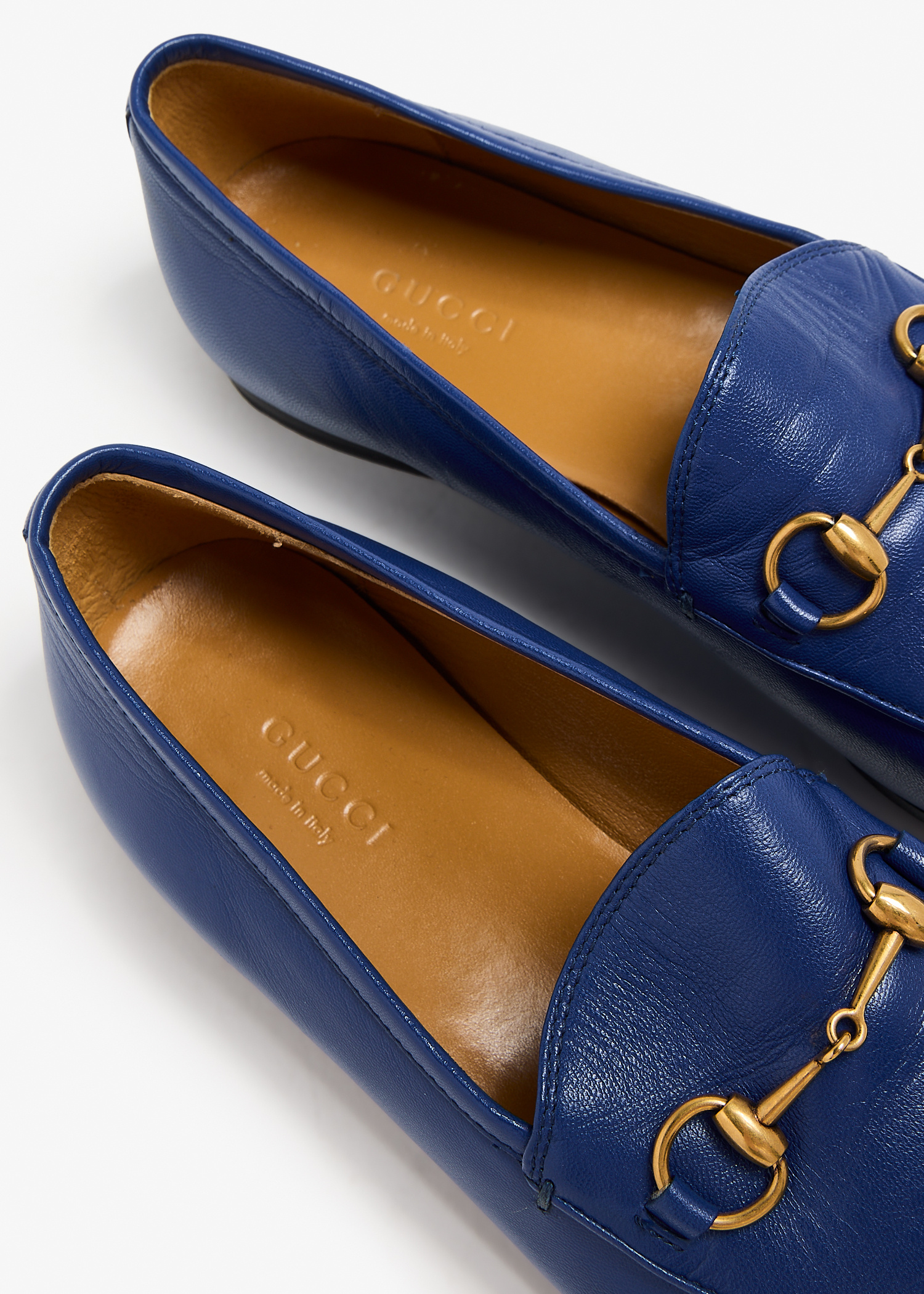 Gucci Pre-Loved Jordaan horsebit loafers for Women - Blue in 