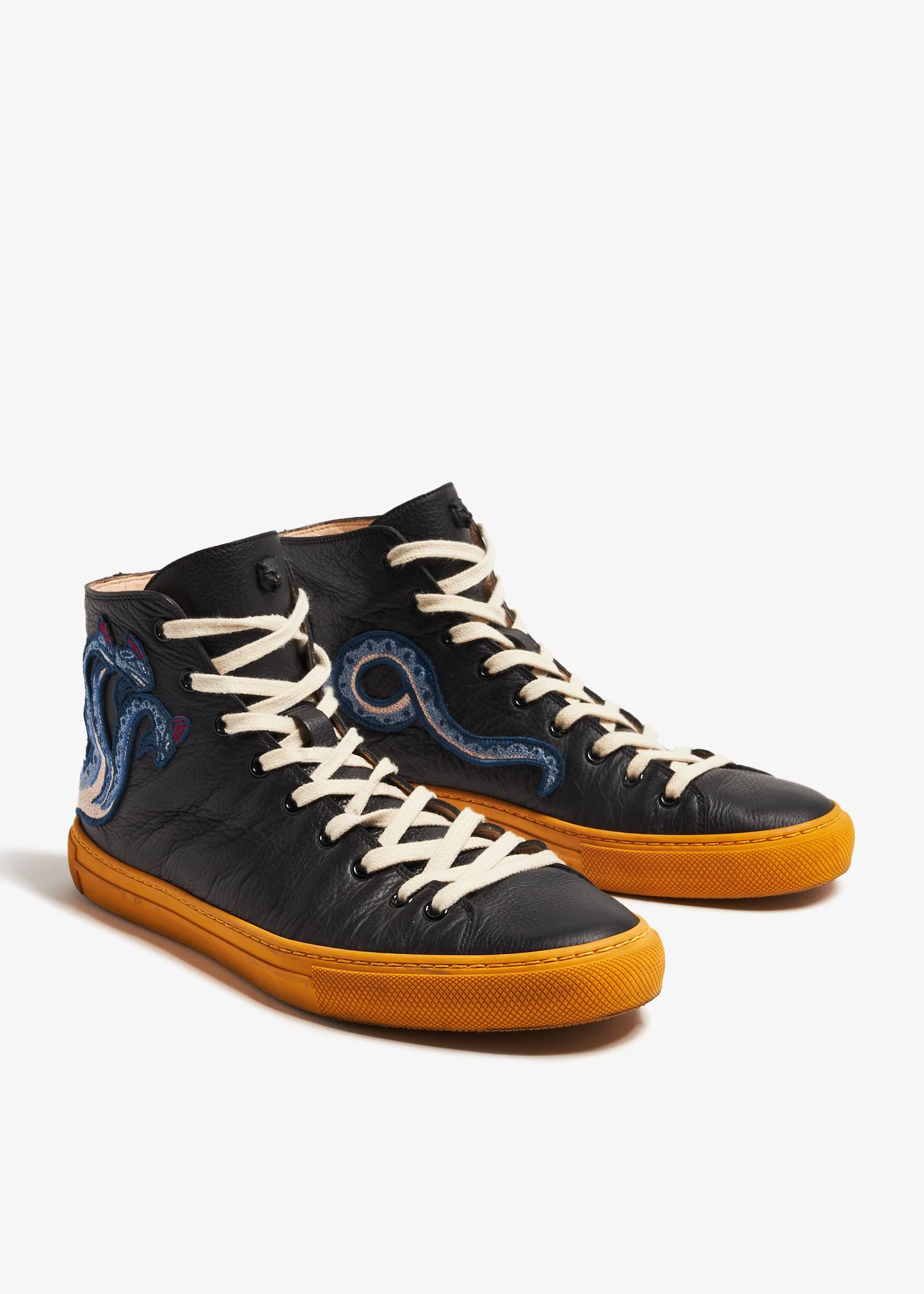 Gucci Pre-Loved Major dragon-embroidered high-top sneakers for Men