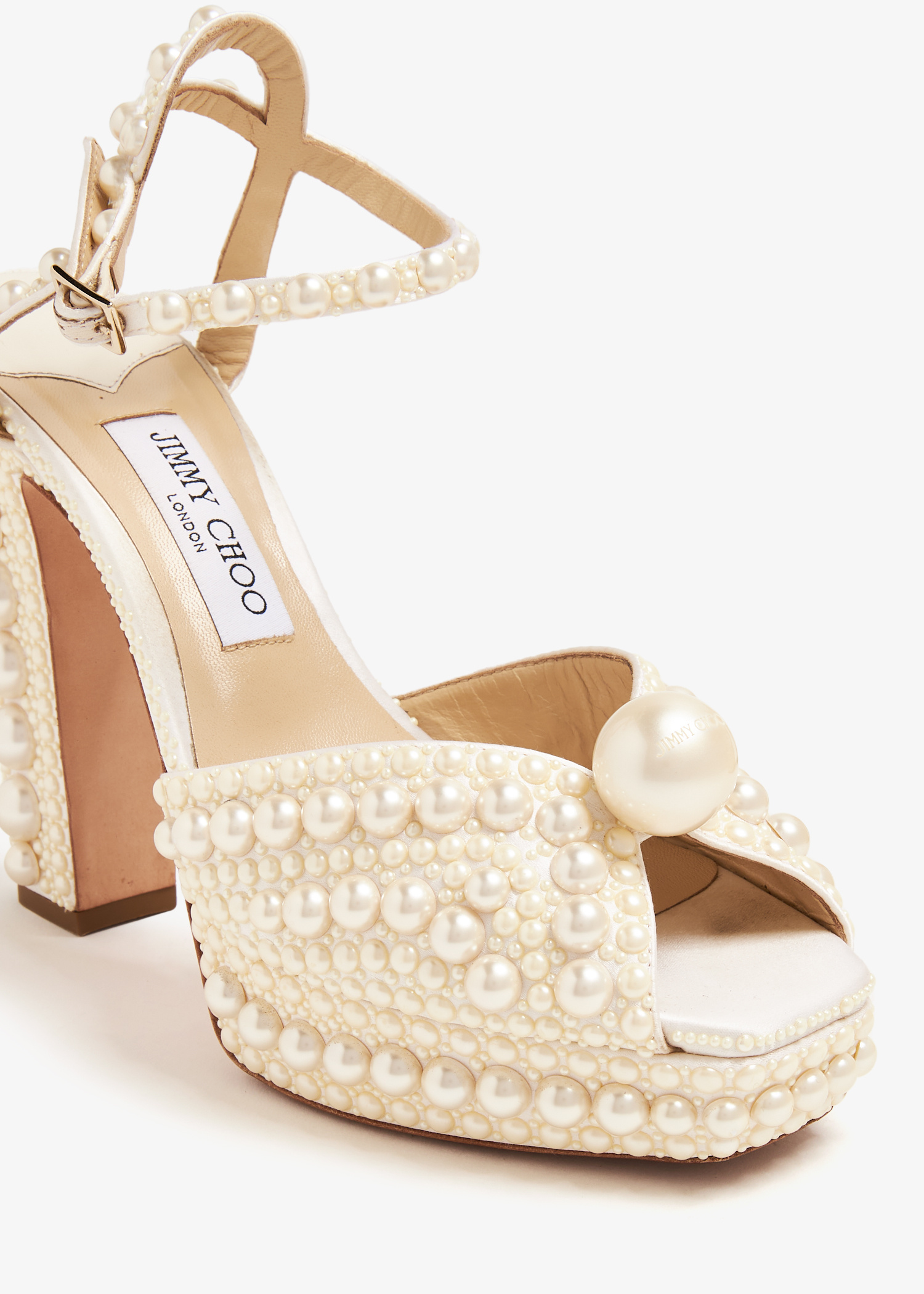 Jimmy Choo Pre-Loved Sacaria pearl-embellished platform