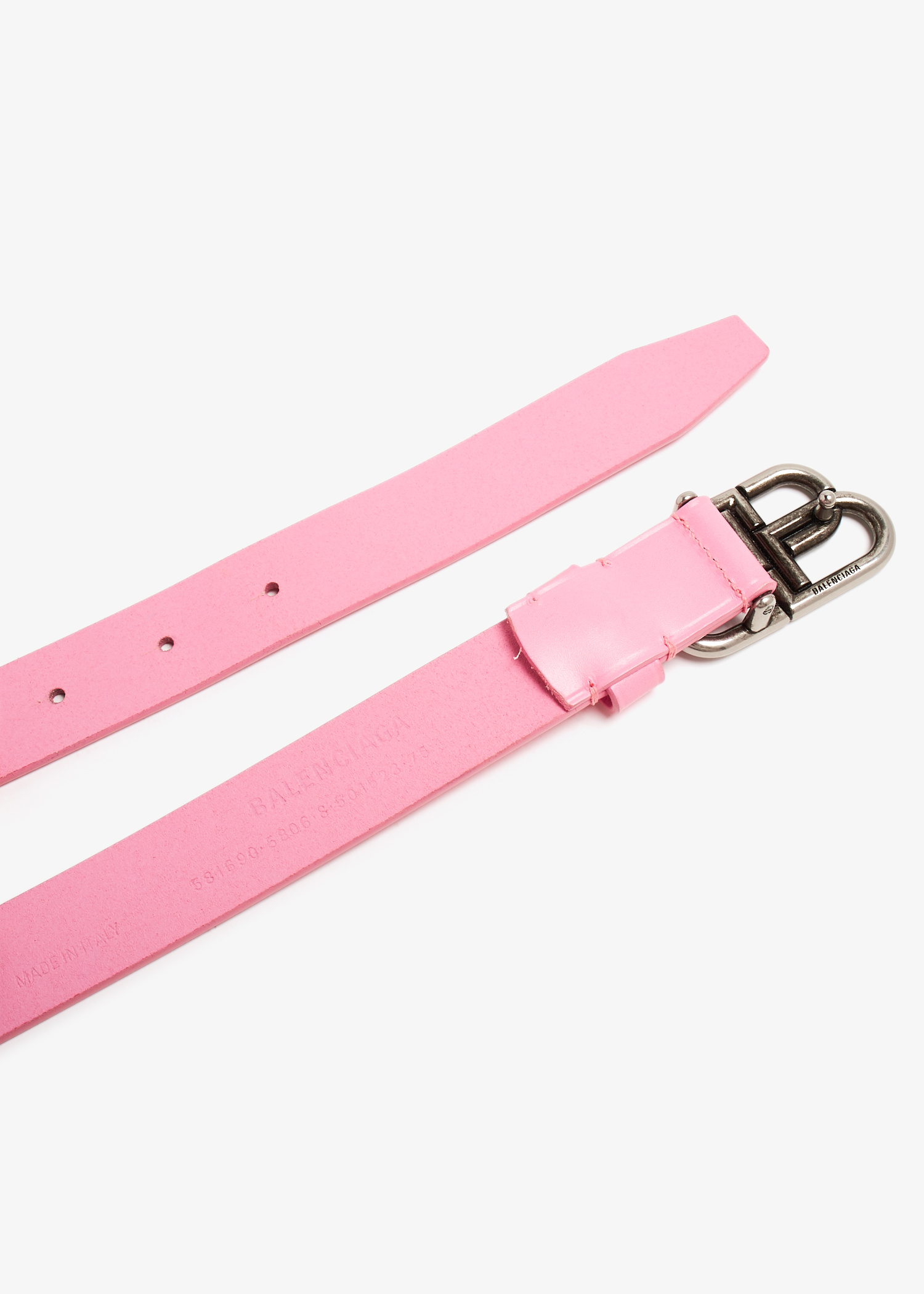 Balenciaga Pre-Loved BB buckle belt for Women - Pink in KSA  display picture 2
