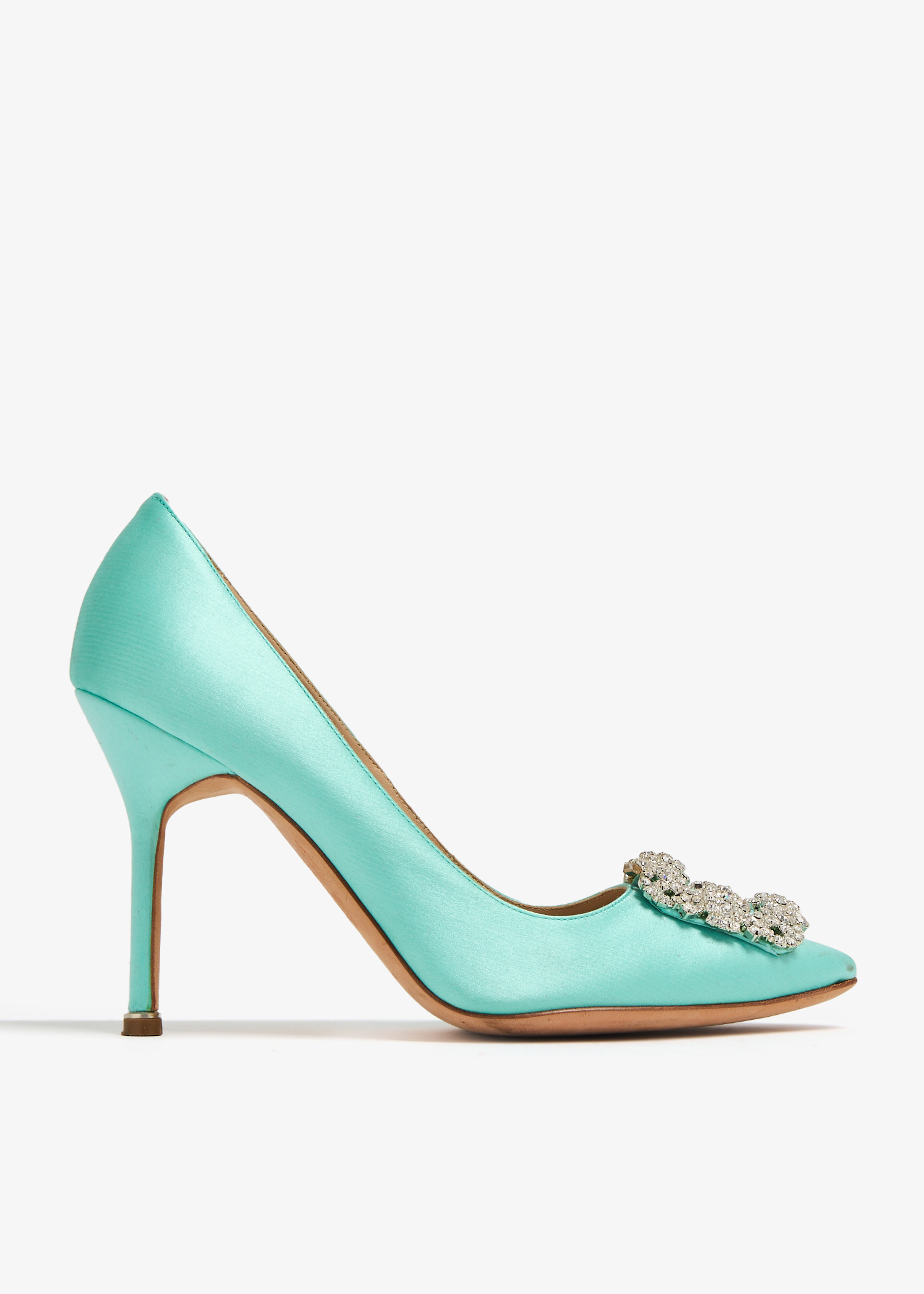 Manolo Blahnik Pre-Loved Hangisi satin pumps for Women
