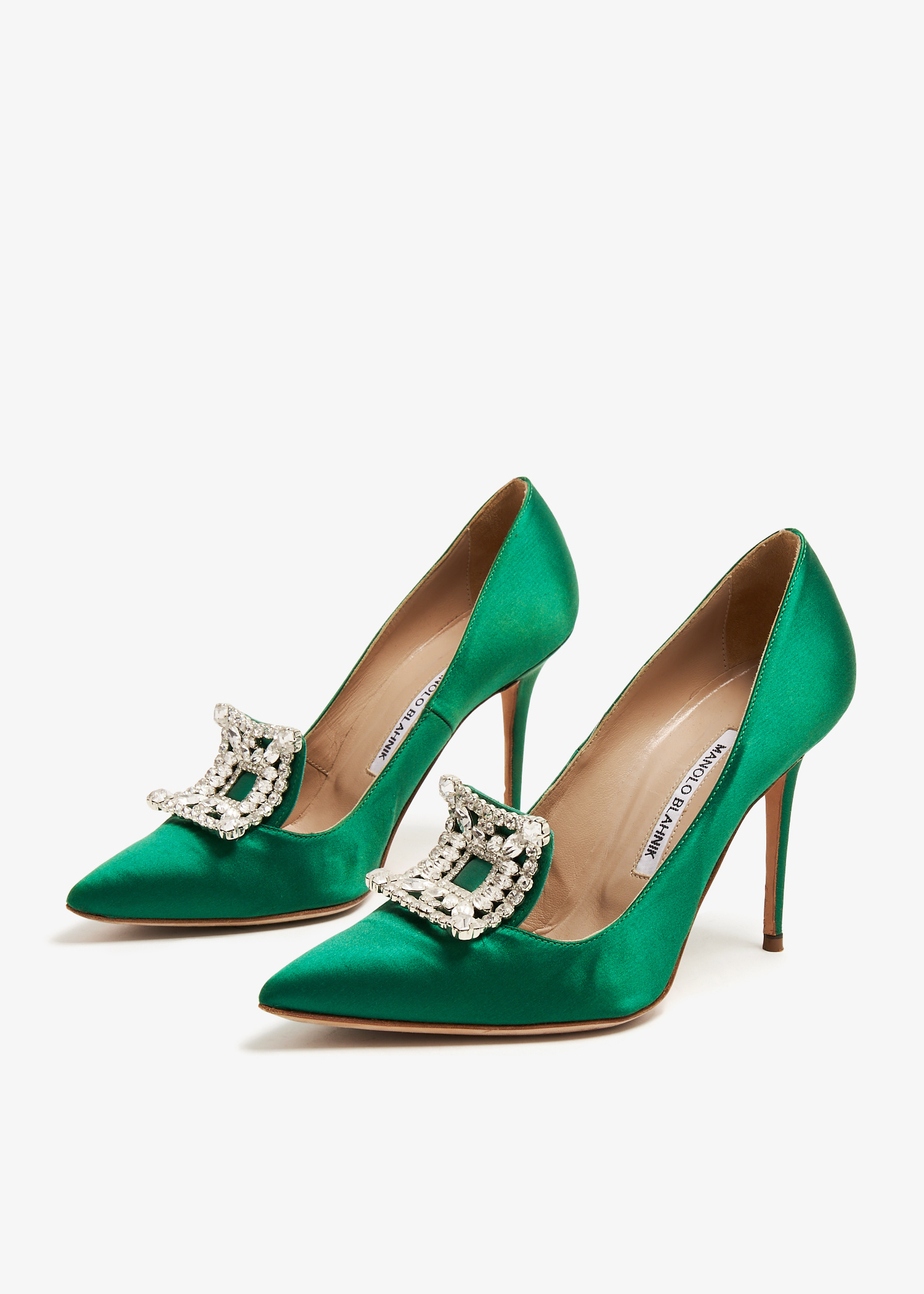 Manolo Blahnik Pre-Loved Borlak pumps for Women - Green in