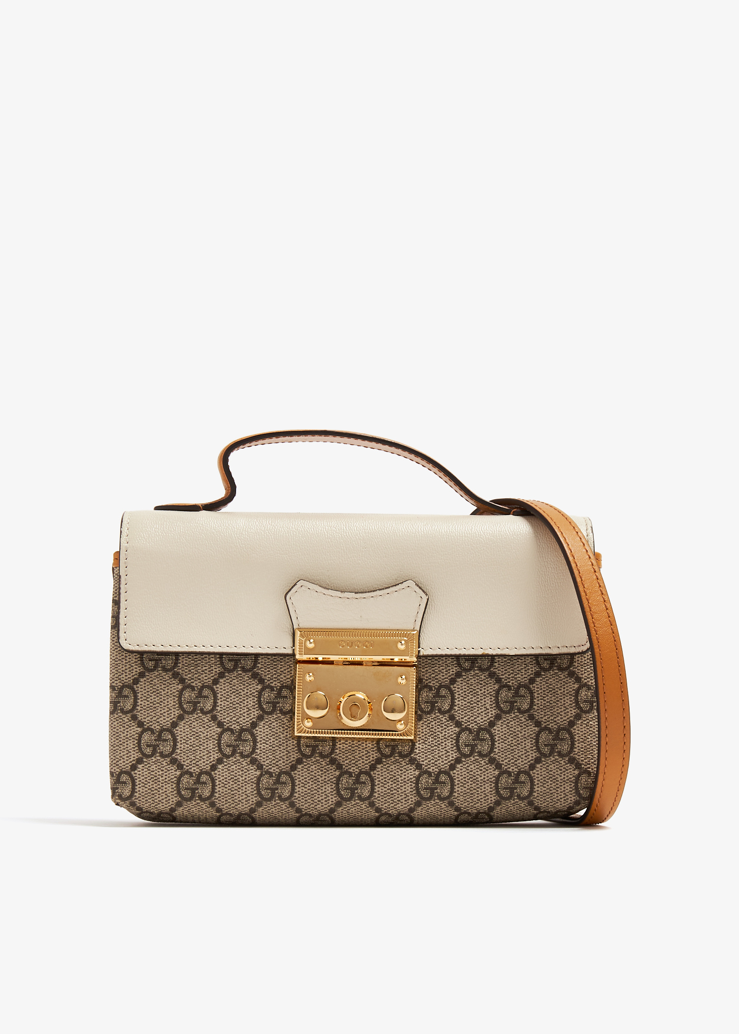 Gucci Pre-Loved GG Supreme Small Padlock shoulder bag for Women