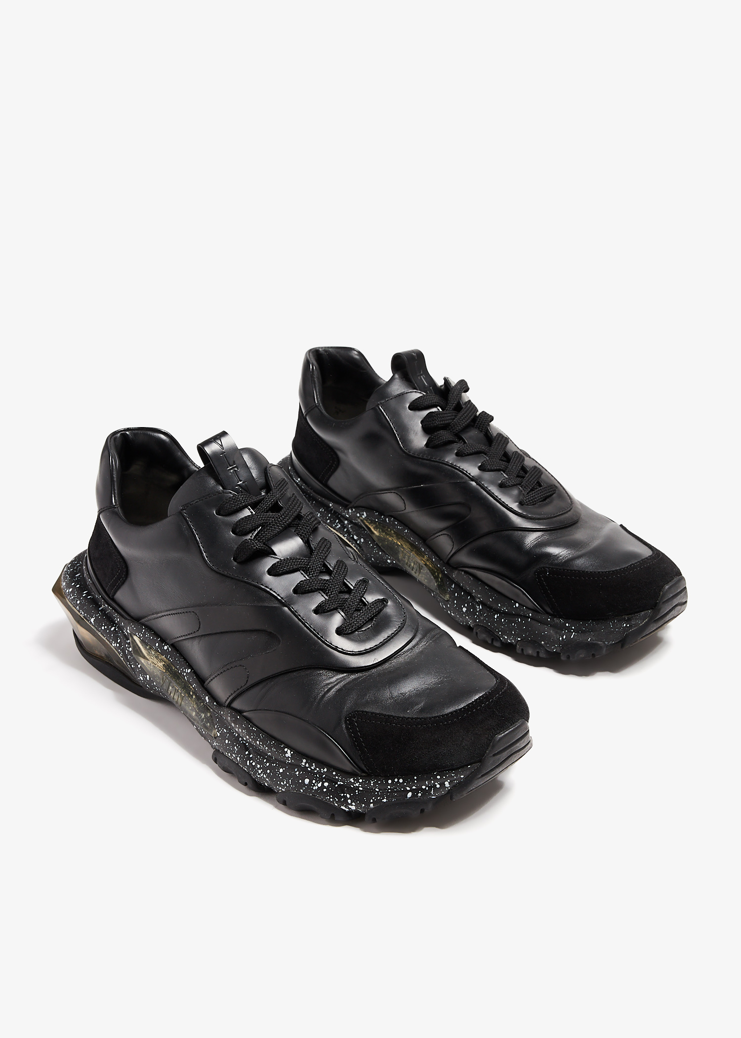 Valentino Garavani Bounce Leather Sneakers Black RY2S0723NSD Camo Valentino Bounce Sneakers Black Buy Bounce Valentino  main image 3