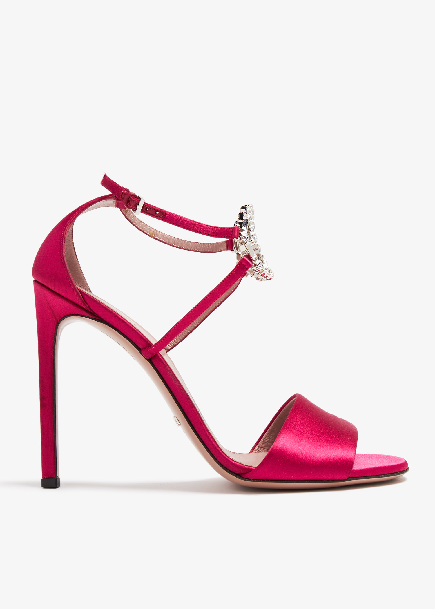 Gucci Pre-Loved Satin crystal-embellished sandals for Women