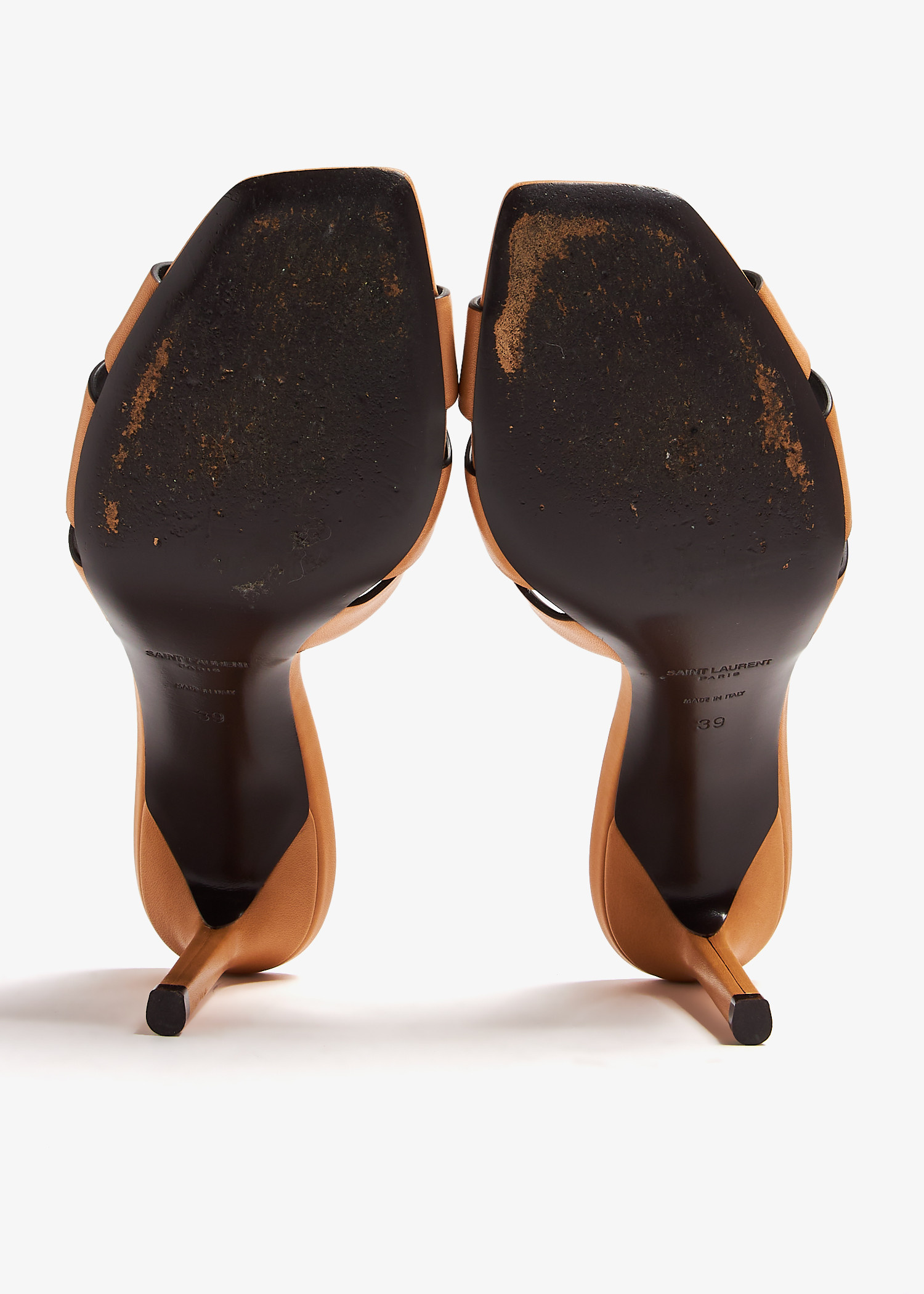 Saint Laurent Pre-Loved Tribute mules for Women - Brown in
