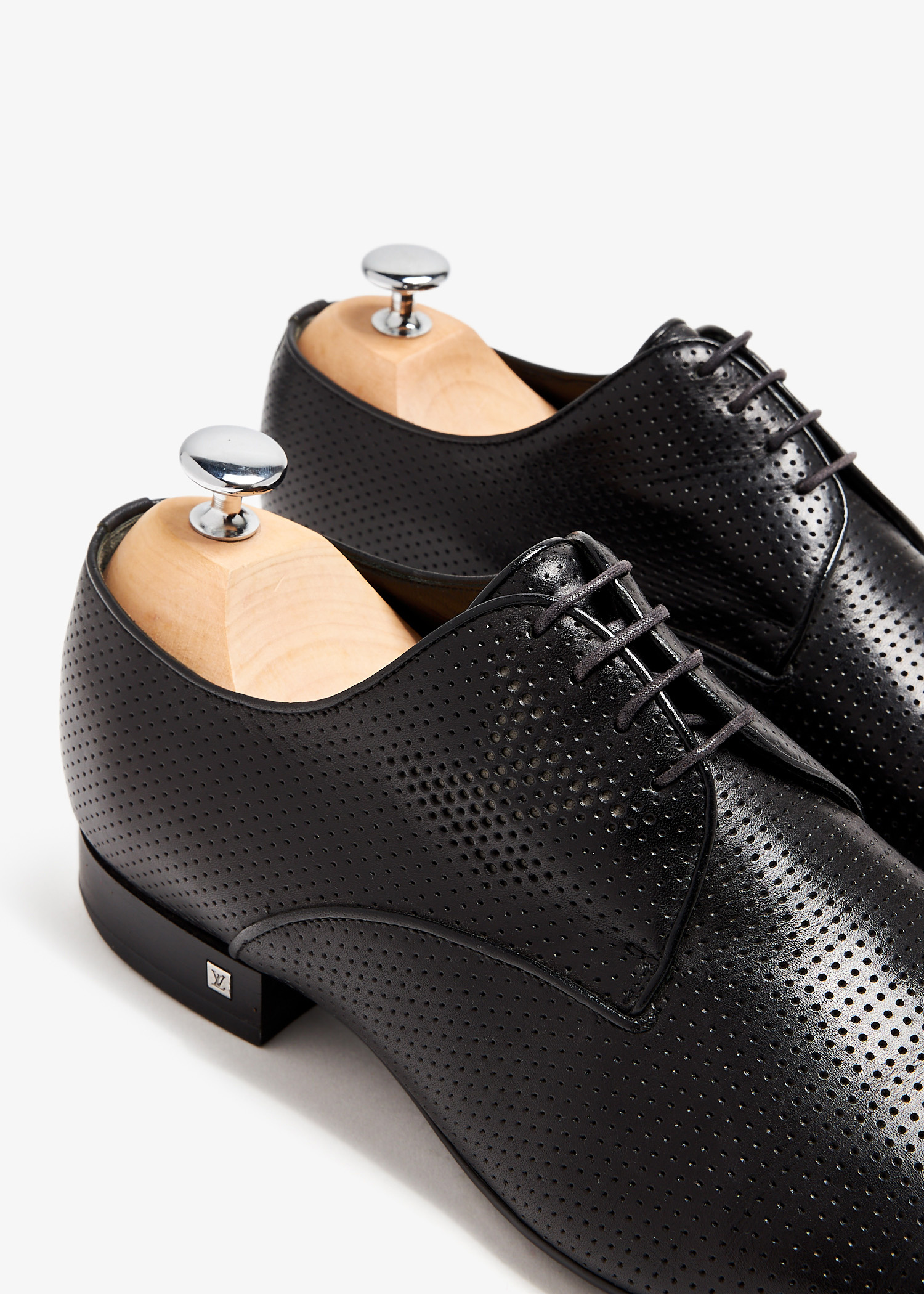 Louis Vuitton Black Perforated Leather Zip-Front Derbys LV Oxford Derby - Men - Shoes | LOUIS VUITTON ® main image 4