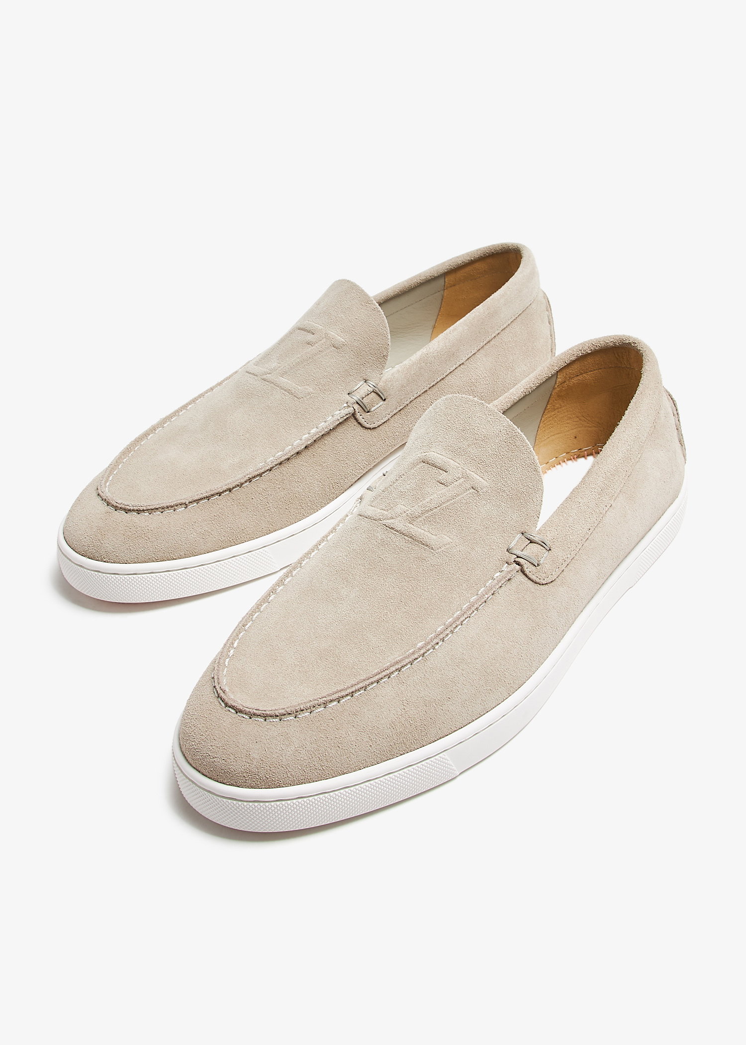 Christian Louboutin Pre-Loved CL loafers for Men - Beige in UAE