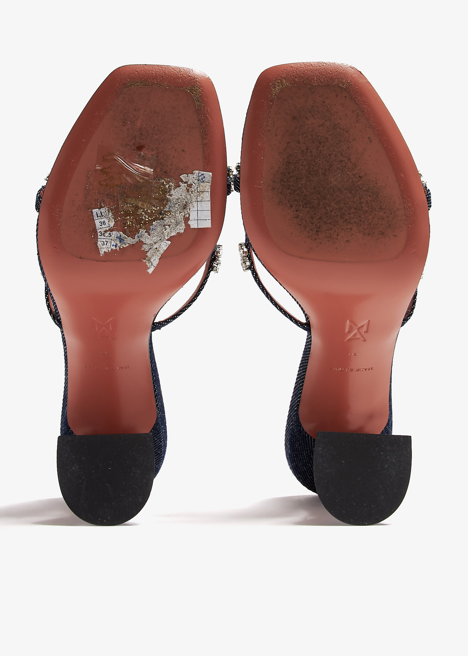 【関税&送料込】Amina Muaddi Agnese Sandals In Laminated Lea Agnese 95 patent leather sandals in black - Amina Muaddi