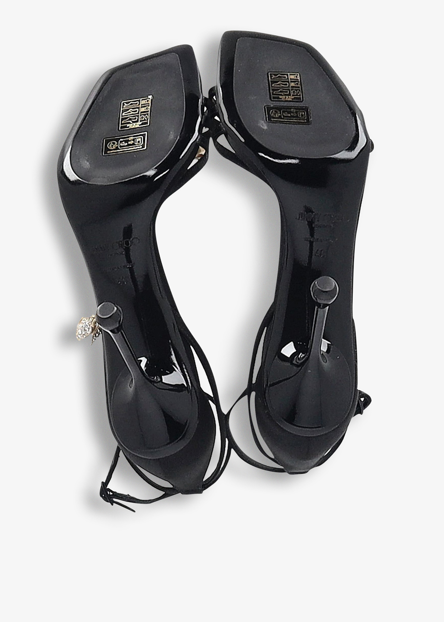 新品試着のみ jimmychoo 黒 クロスストラップ ミュール パンナ 36 レディースミュール | ハイヒール＆フラットミュール | ジミー