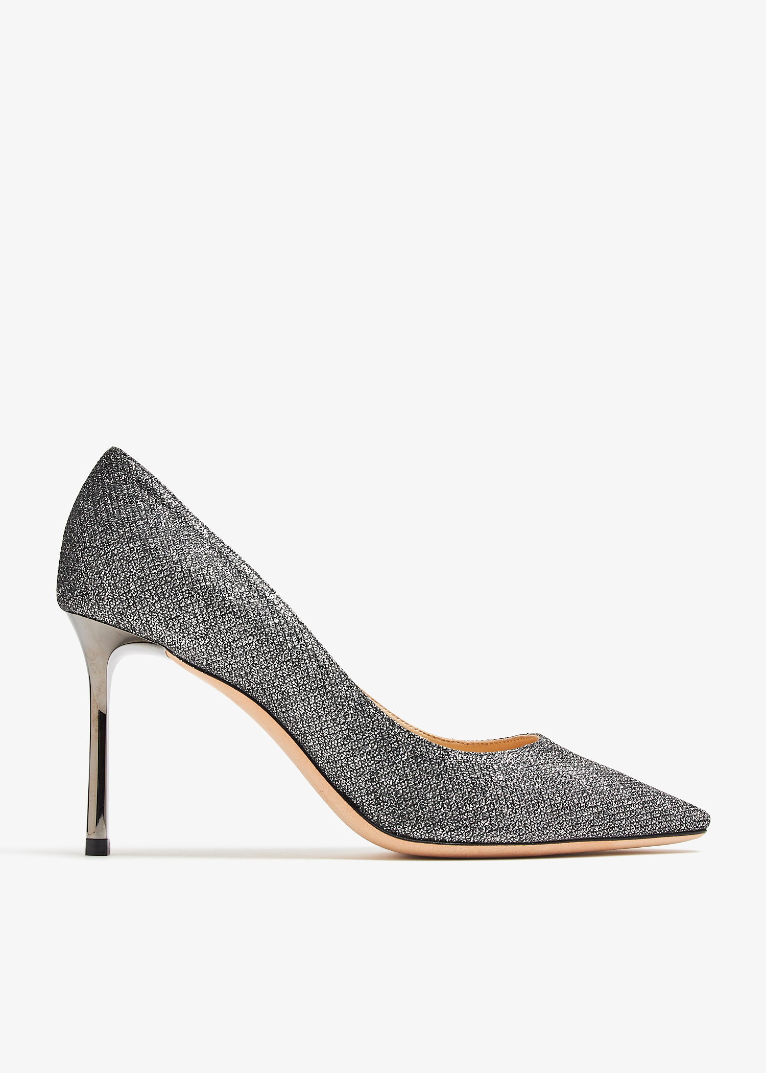 JIMMY CHOO ROMY85 37 シルバー　glitter pumps Jimmy Choo Romy 85 Silver Glitter Pump - Size 37 | Lafayette