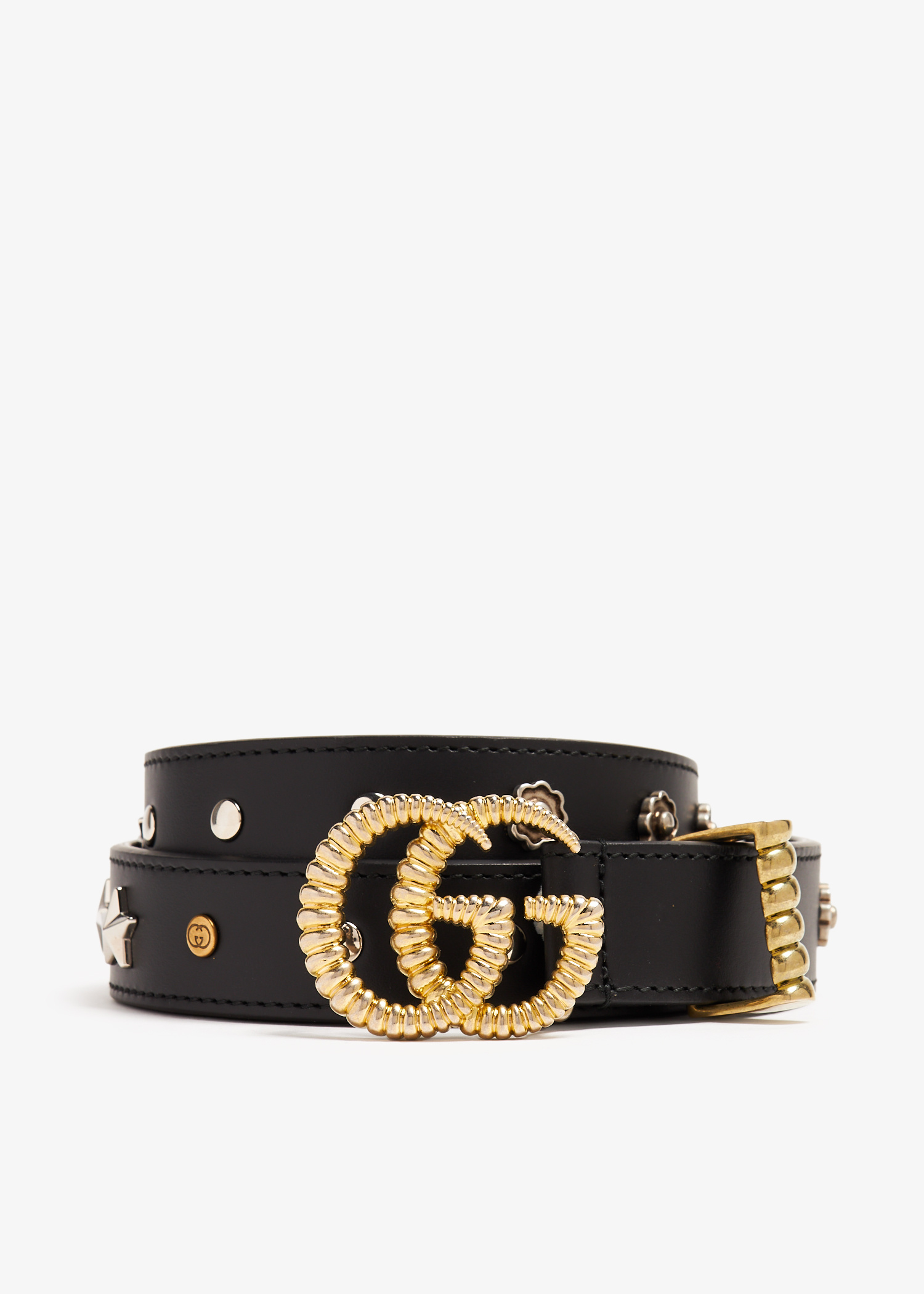 Gucci Pre-Loved Torchon Double G belt for Women - Black in 