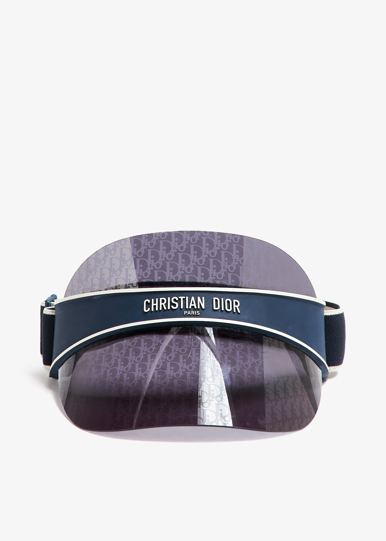 Dior Navy Blue Sun Visor brand new in box adjustable size DIOR EYEWEAR DiorPacific V1U Perspex and rubber visor | NET  main image 4