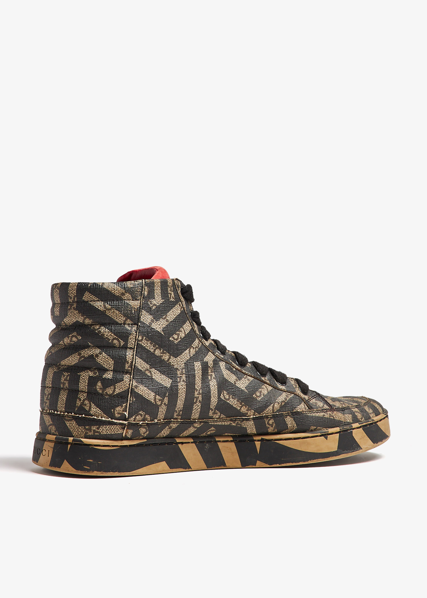 Gucci Pre-Loved GG Caleido high-top sneakers for Men - Black