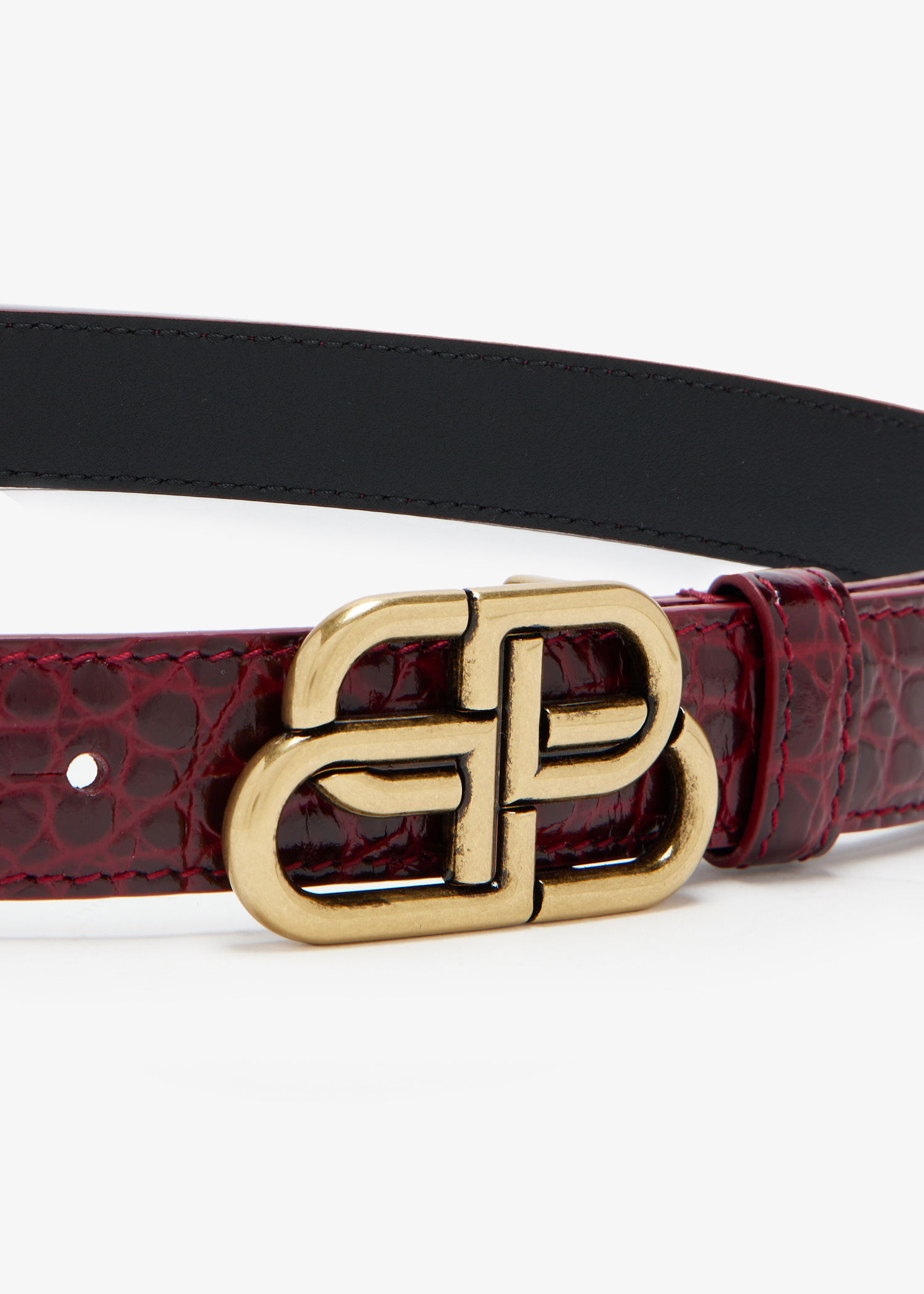 Balenciaga Pre-Loved BB Croc-effect belt for Women 