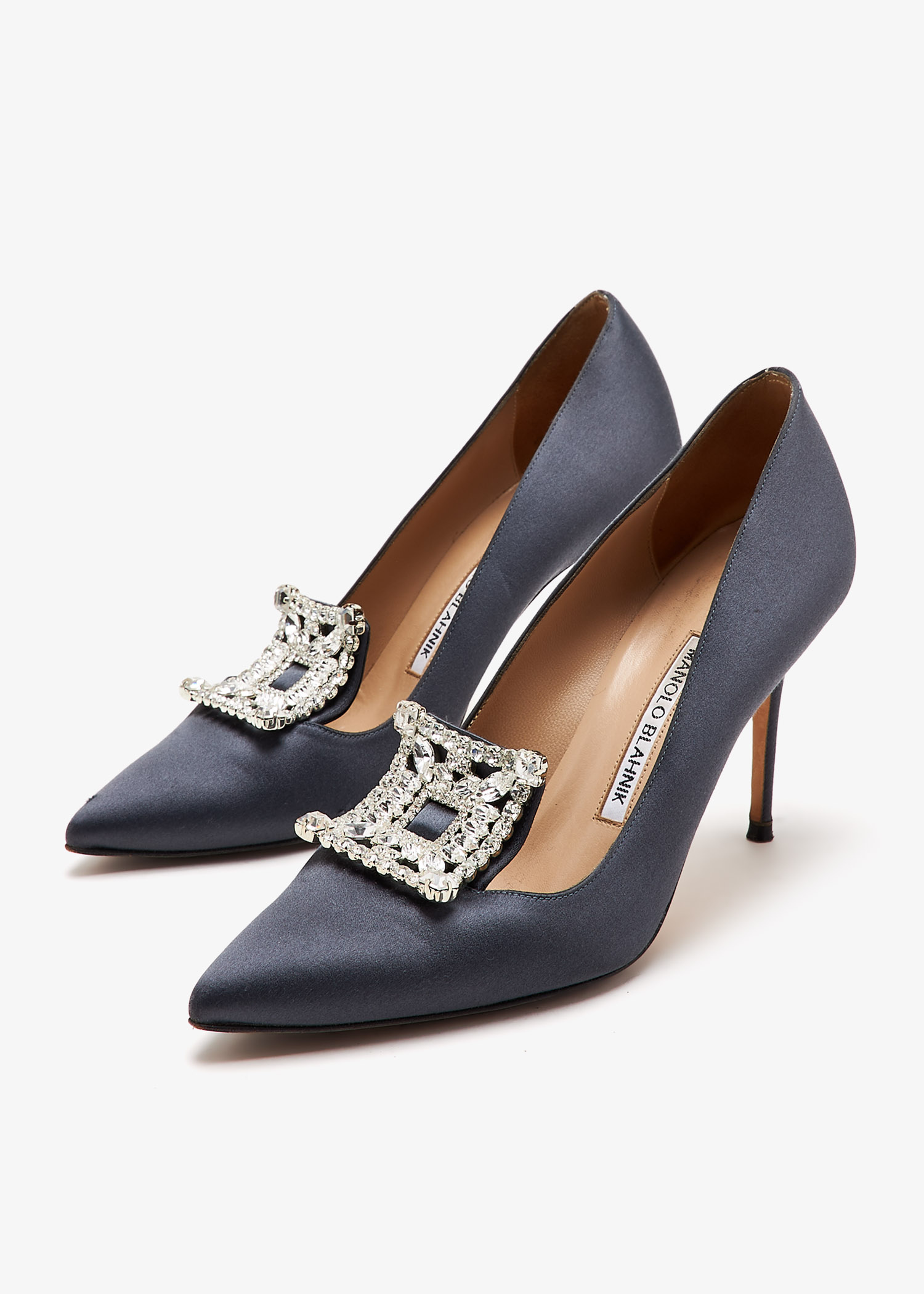 Manolo Blahnik Pre-Loved Borlak pumps for Women - Grey in