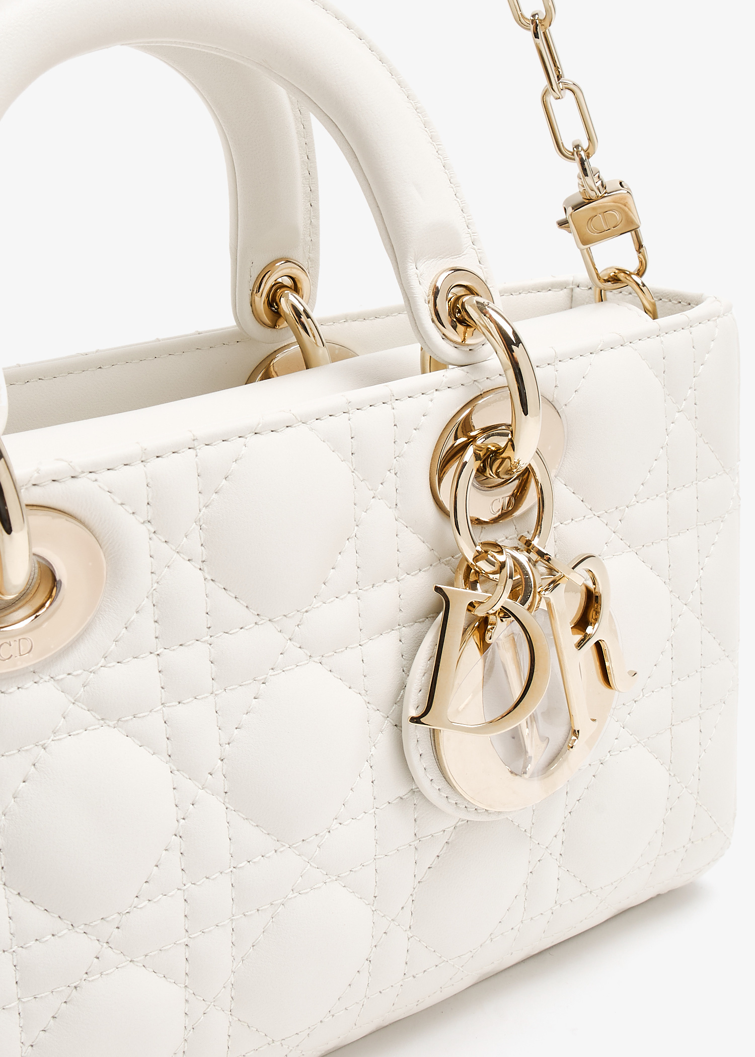 Dior Pre-Loved Medium Lady D-Joy bag for Women - White in UAE