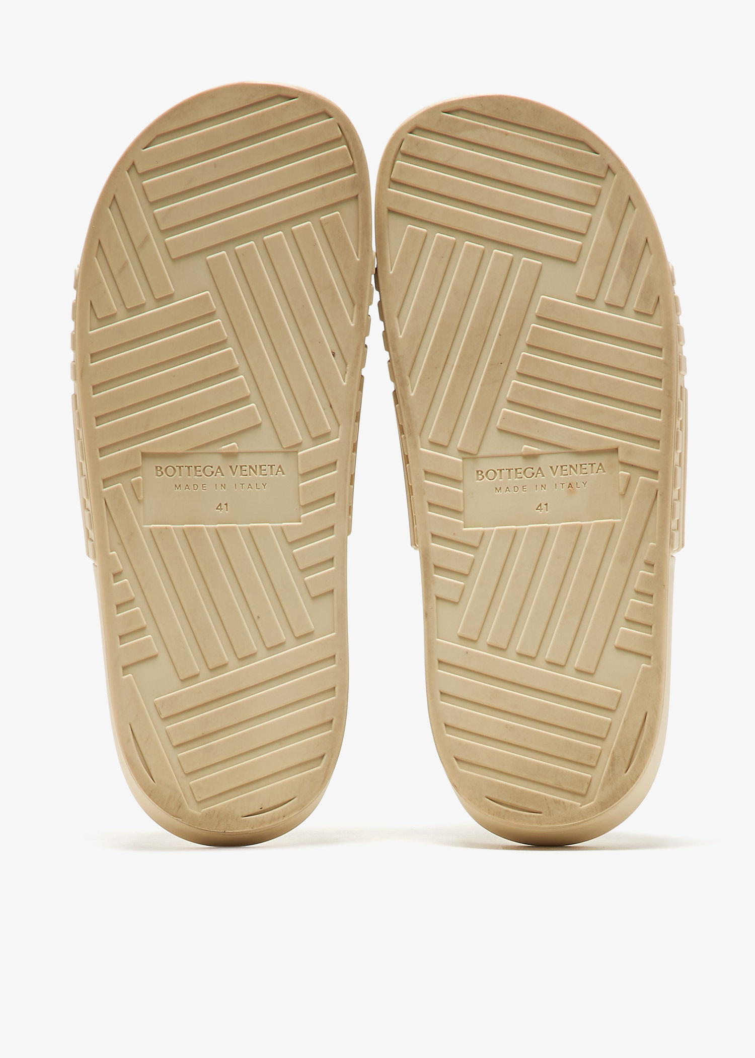 Bottega Veneta Cream Textured Slide Sandals Riva Braided Raffia Slide Sandal (Women) | Nordstrom main image 4