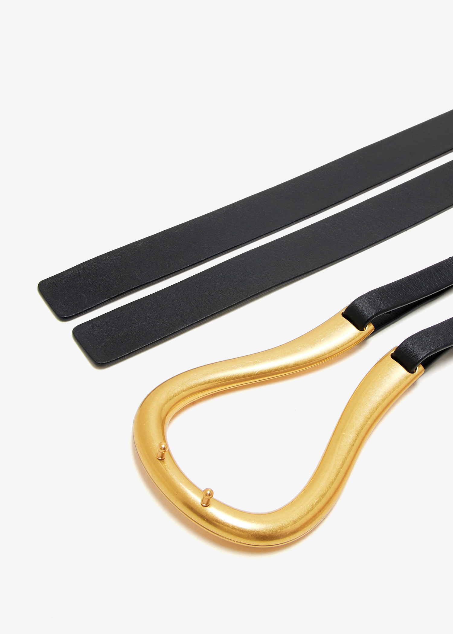 Bottega Veneta Pre-Loved Double Strap belt for Women - Black 