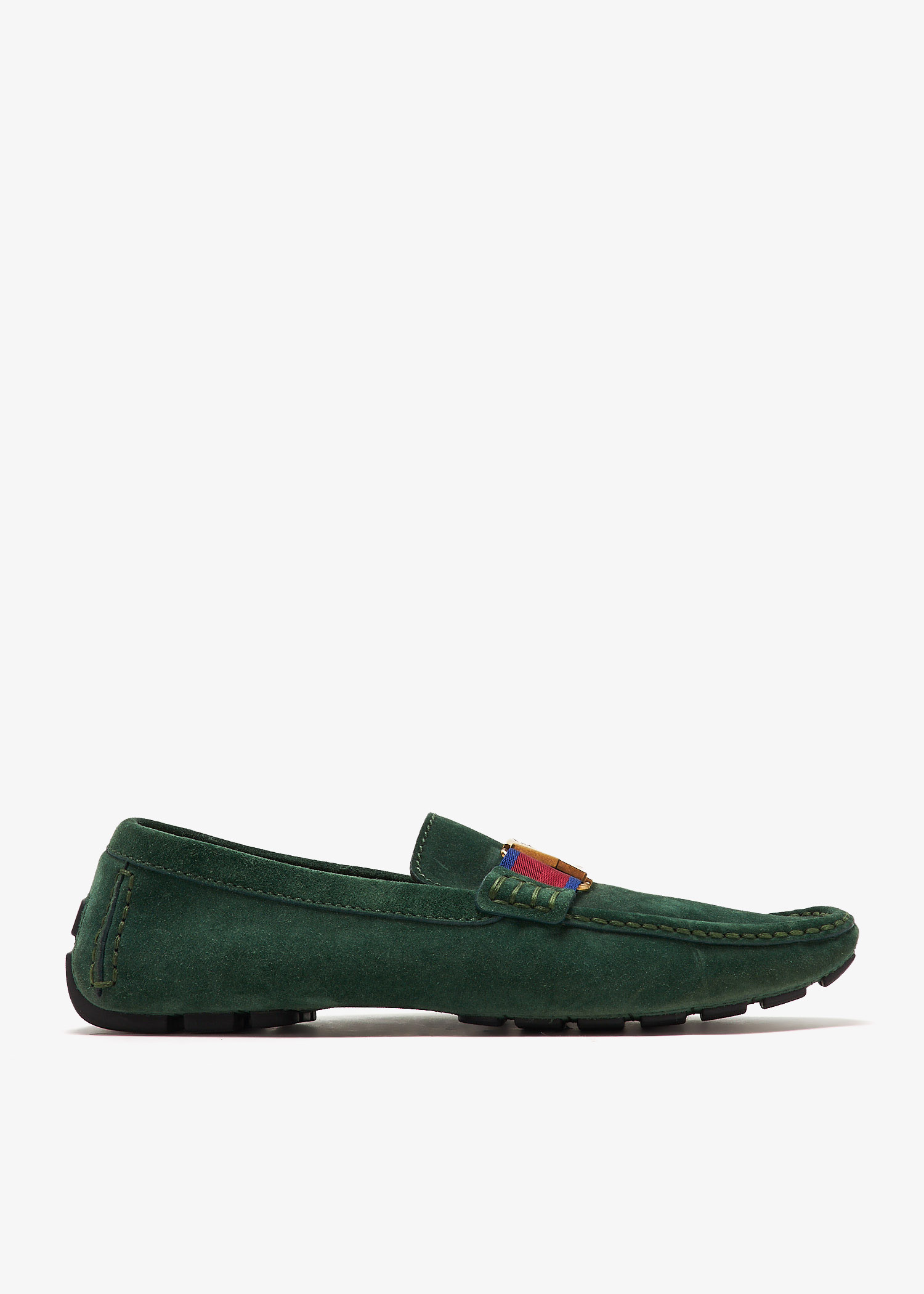 Louis Vuitton Men\'s Green Suede Moccasin Loafers Size 10.5 Casual Shoes Louis Vuitton Men main image 2
