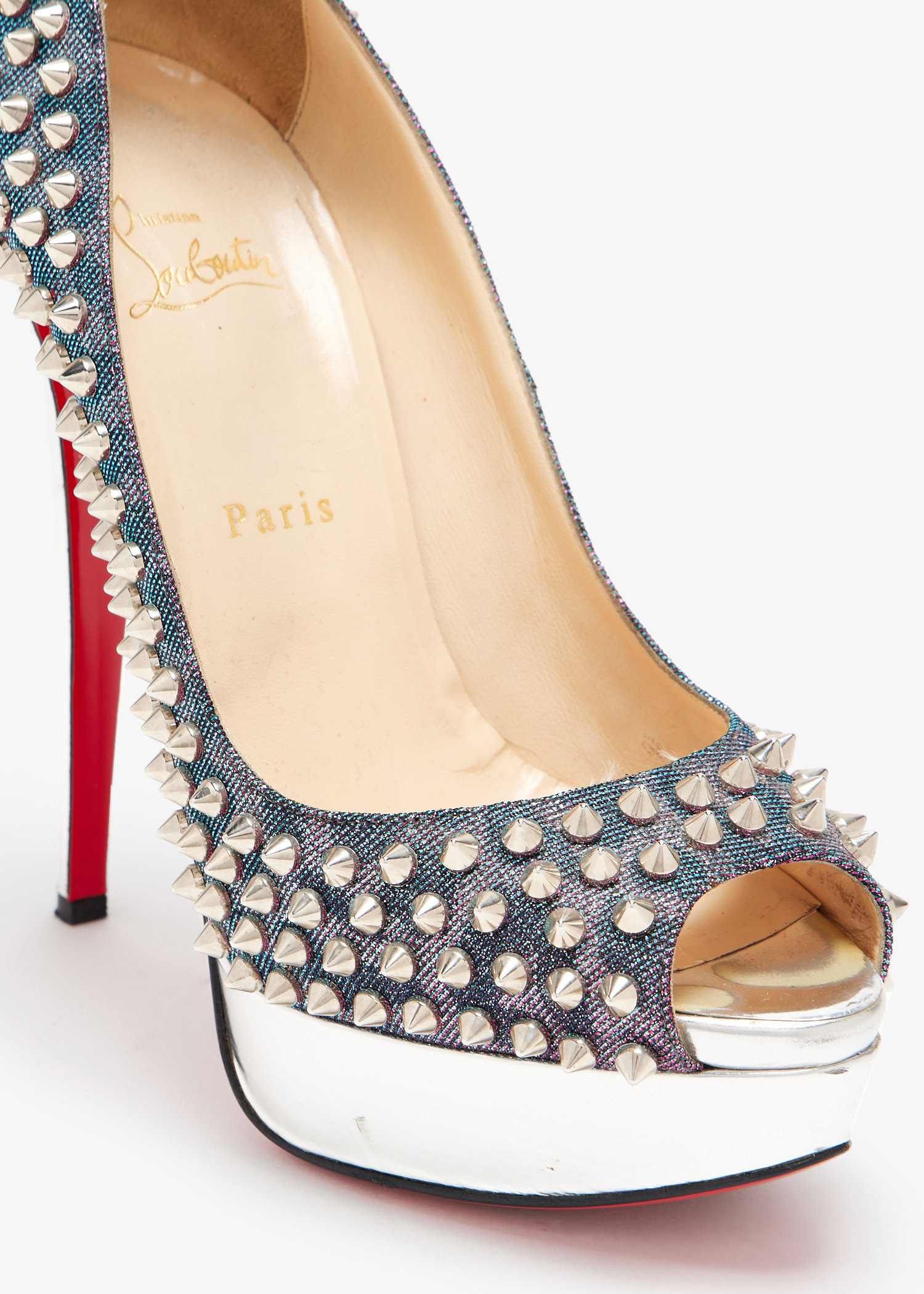 Christian Louboutin Pre-Loved Lady Peep Spikes pumps for
