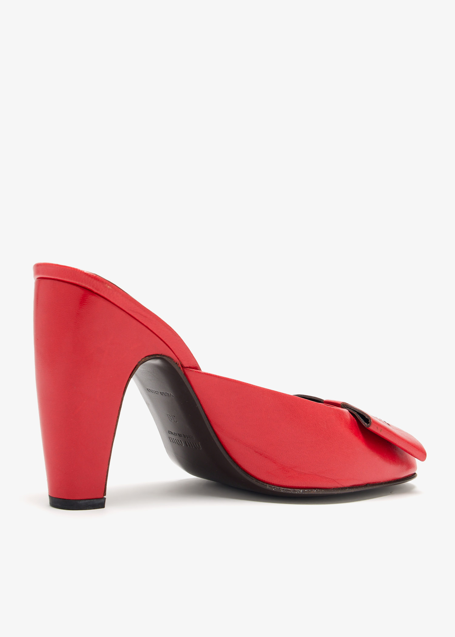 靴 Vintage Miu Miu Cowhide Bow Mules Vintage Miu Miu Cowhide Bow Mules - メルカリ