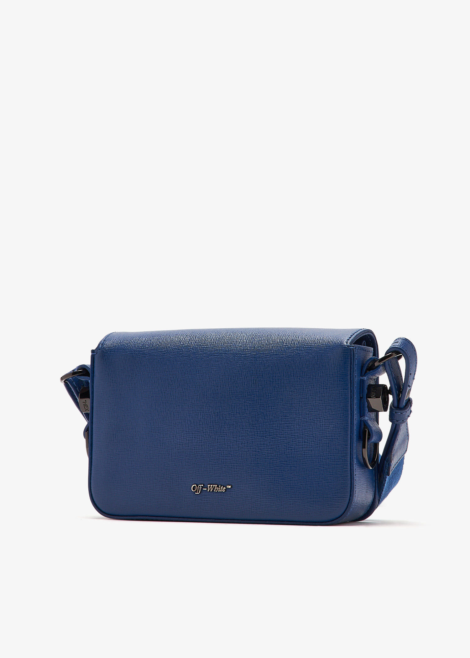 Off-White Pre-Loved Mini Binder Clip bag for Women - Blue in