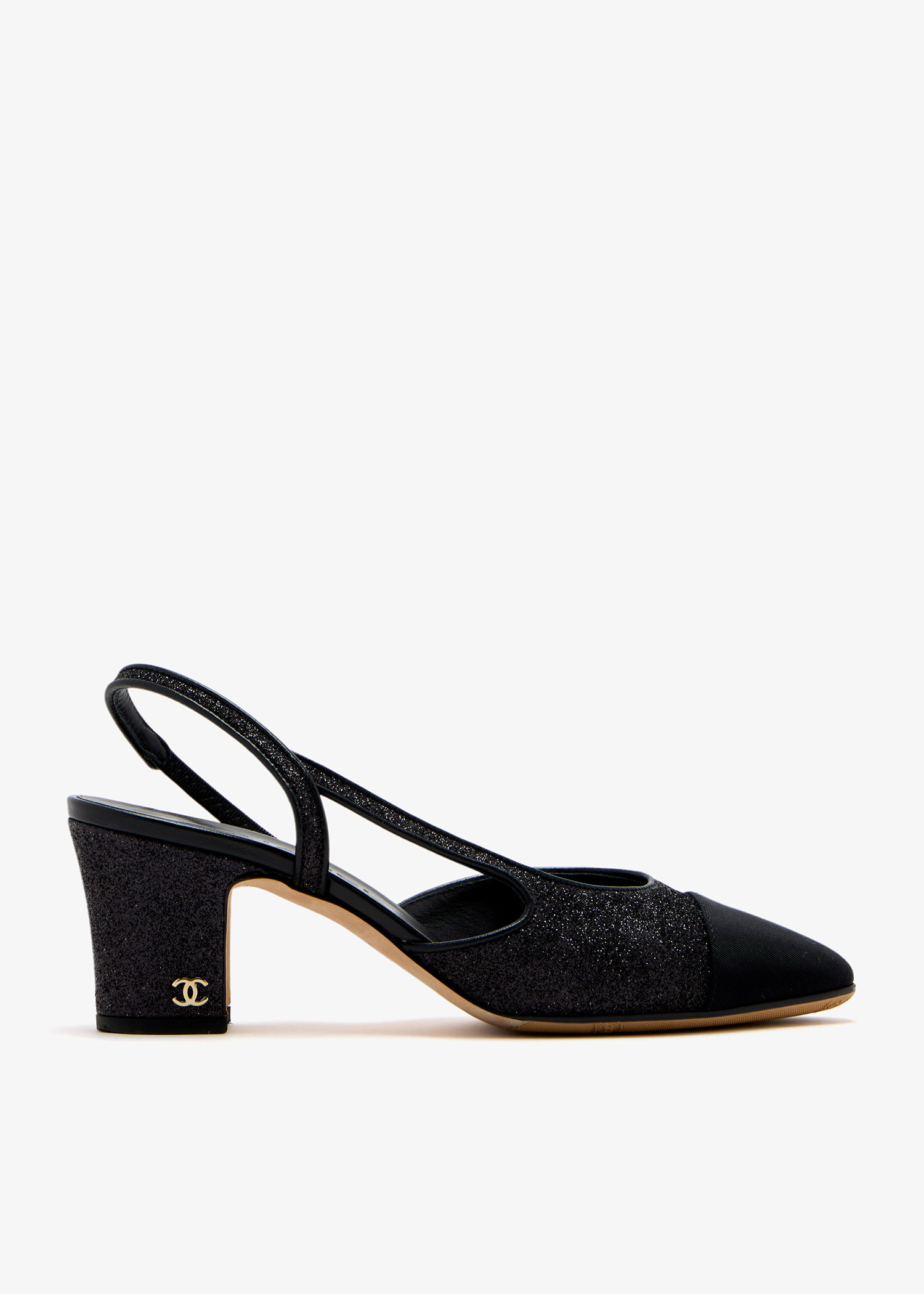 靴 CHANEL Cocomark Slingback Pumps CHANEL Coco Mark Bicolor Slingback Pumps