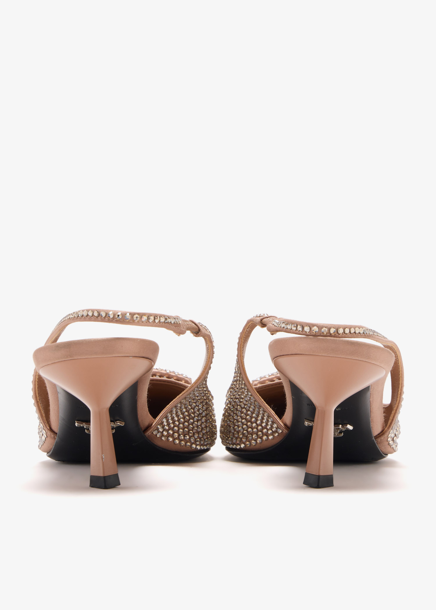 【関税＆送料込み】Prada 55Mm Crystal-Embellished Slingback Crystal-embellished slingback pumps in black - Prada | Mytheresa
