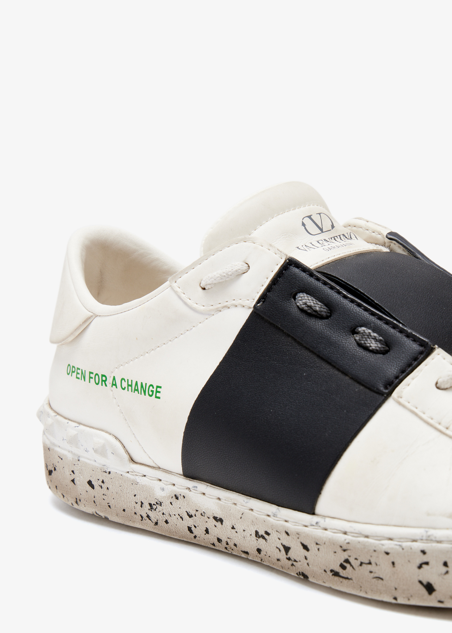 ★【VALENTINO】★Open For Change Men's Sneakers WHITE★ Valentino Garavani Open For A Change Sneakers In Bio-Based