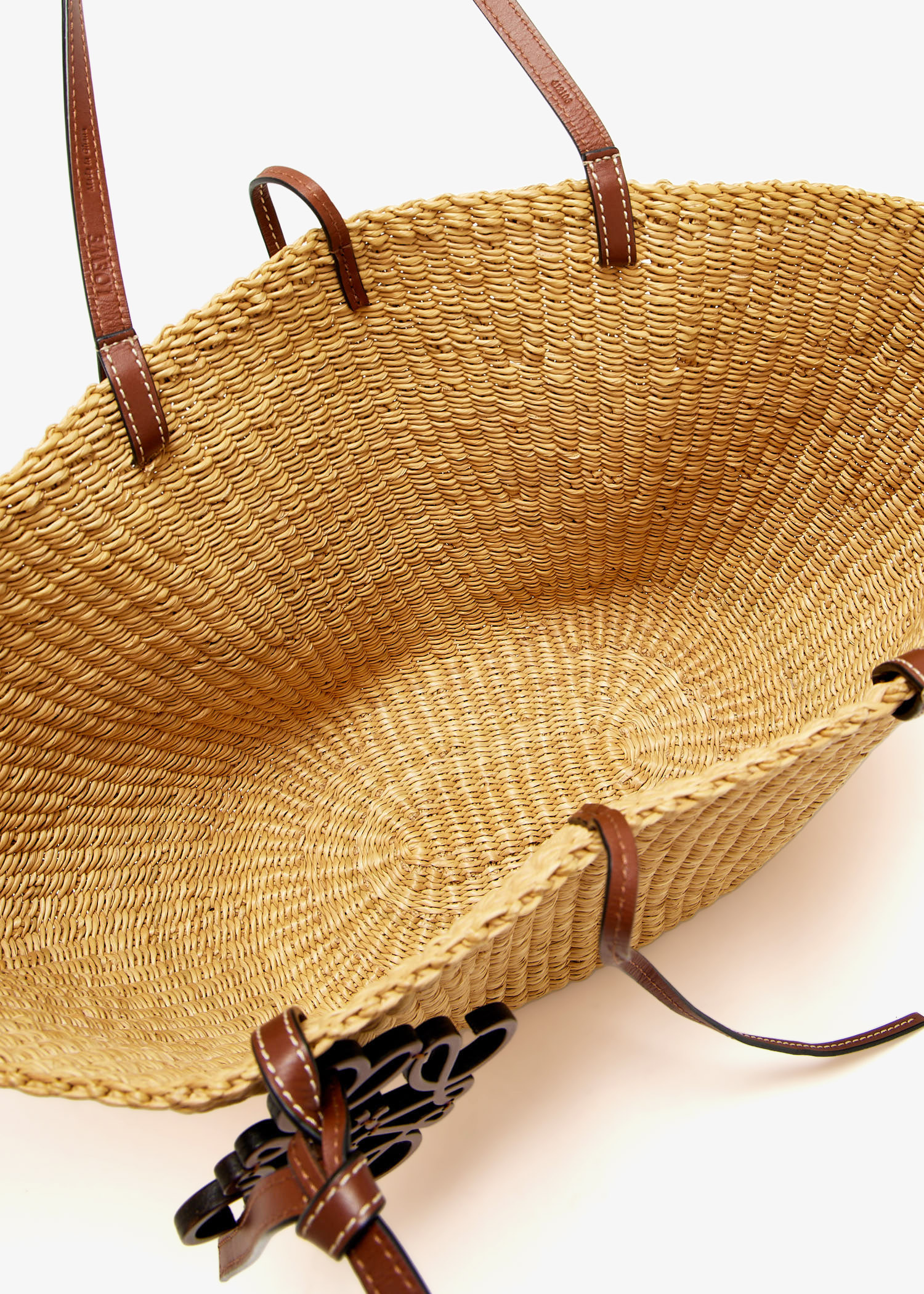 LOEWE Pre-Loved Small Shell basket tote bag for Women