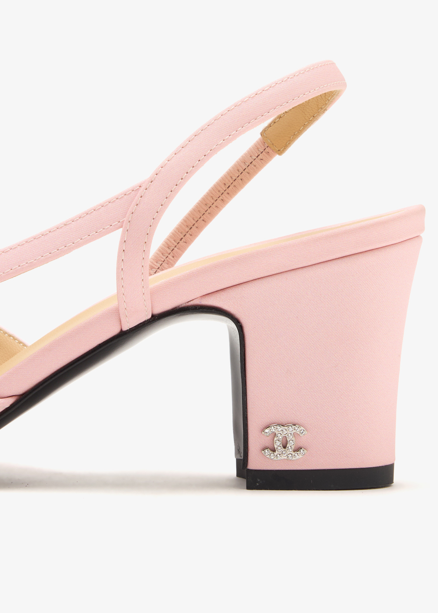 ✴CHANEL ✴超美品✨ サテンミュール Chanel Women's CC Cap Toe Slingback Pumps Printed Leather
