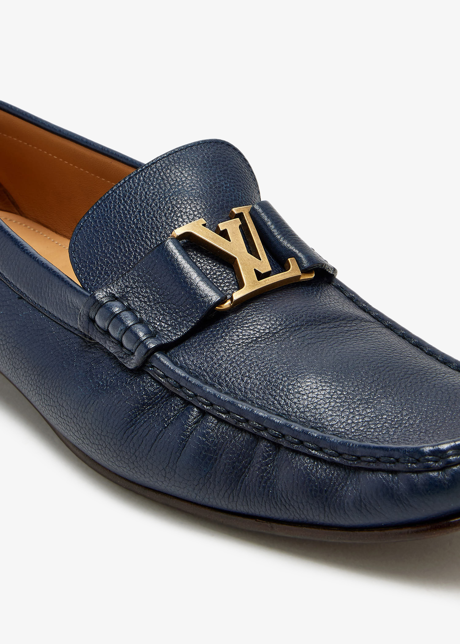 Louis Vuitton Pre-Loved Montaigne loafers for Men - Navy in  display picture 1