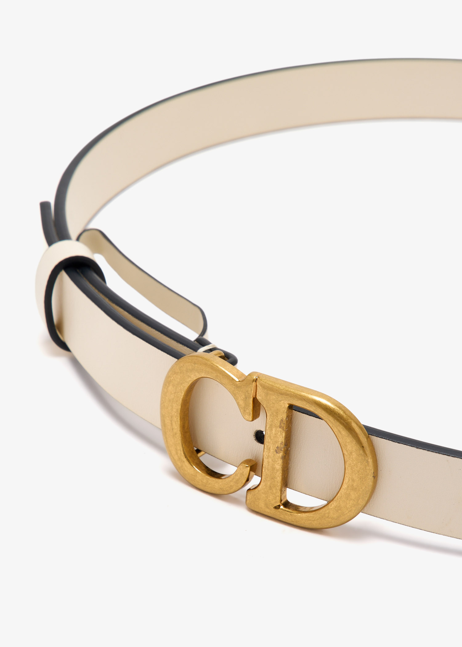 Dior Pre-Loved Saddle belt for Women - White in UAE | Level 
