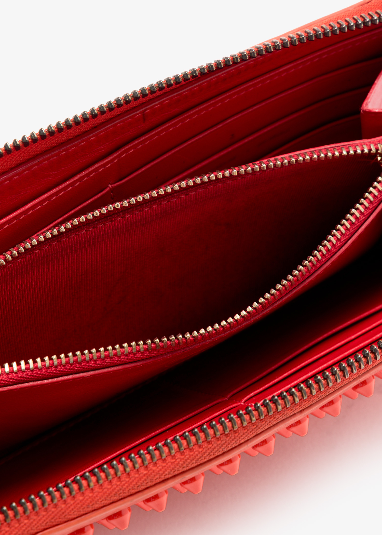 Christian Louboutin Pre-Loved Panettone Spikes zip-around wallet
