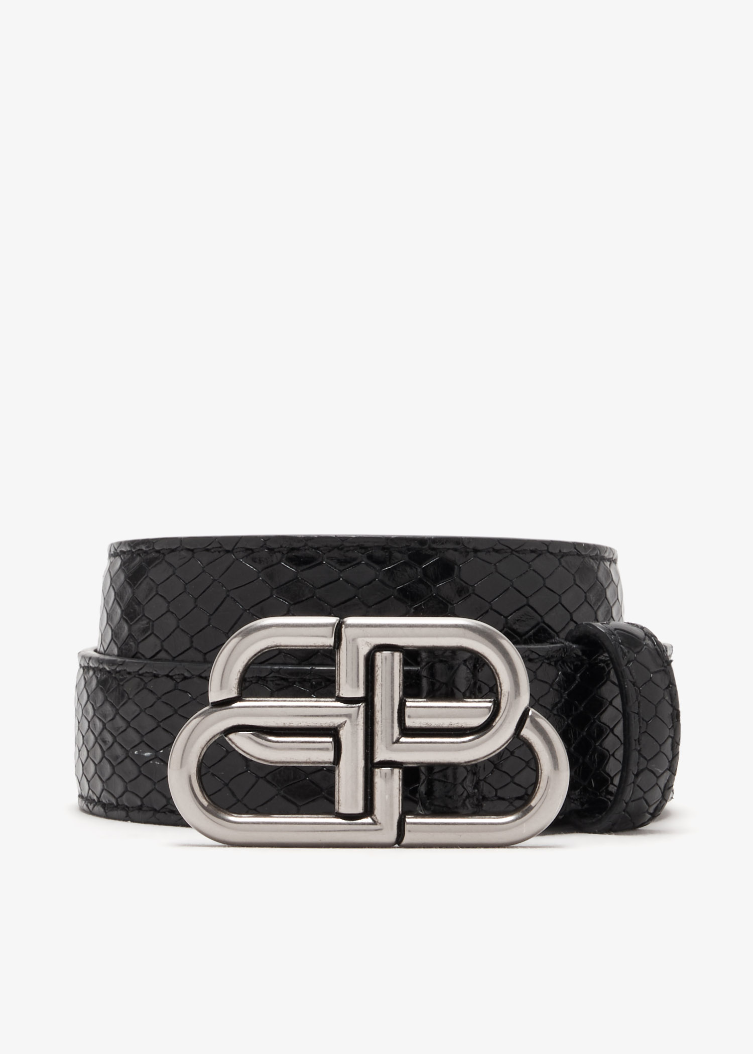 Balenciaga belt — black suede w silver snake trim. SALANDER BELT – Sophie Habsburg main image 2