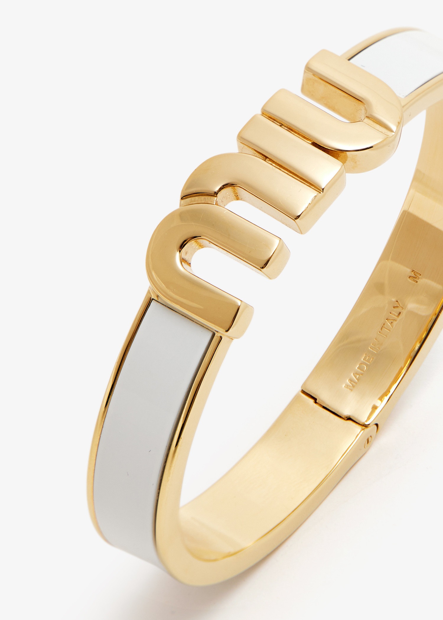 Miu Miu Pre-Loved Enameled bangle bracelet for Women - Gold in UAE