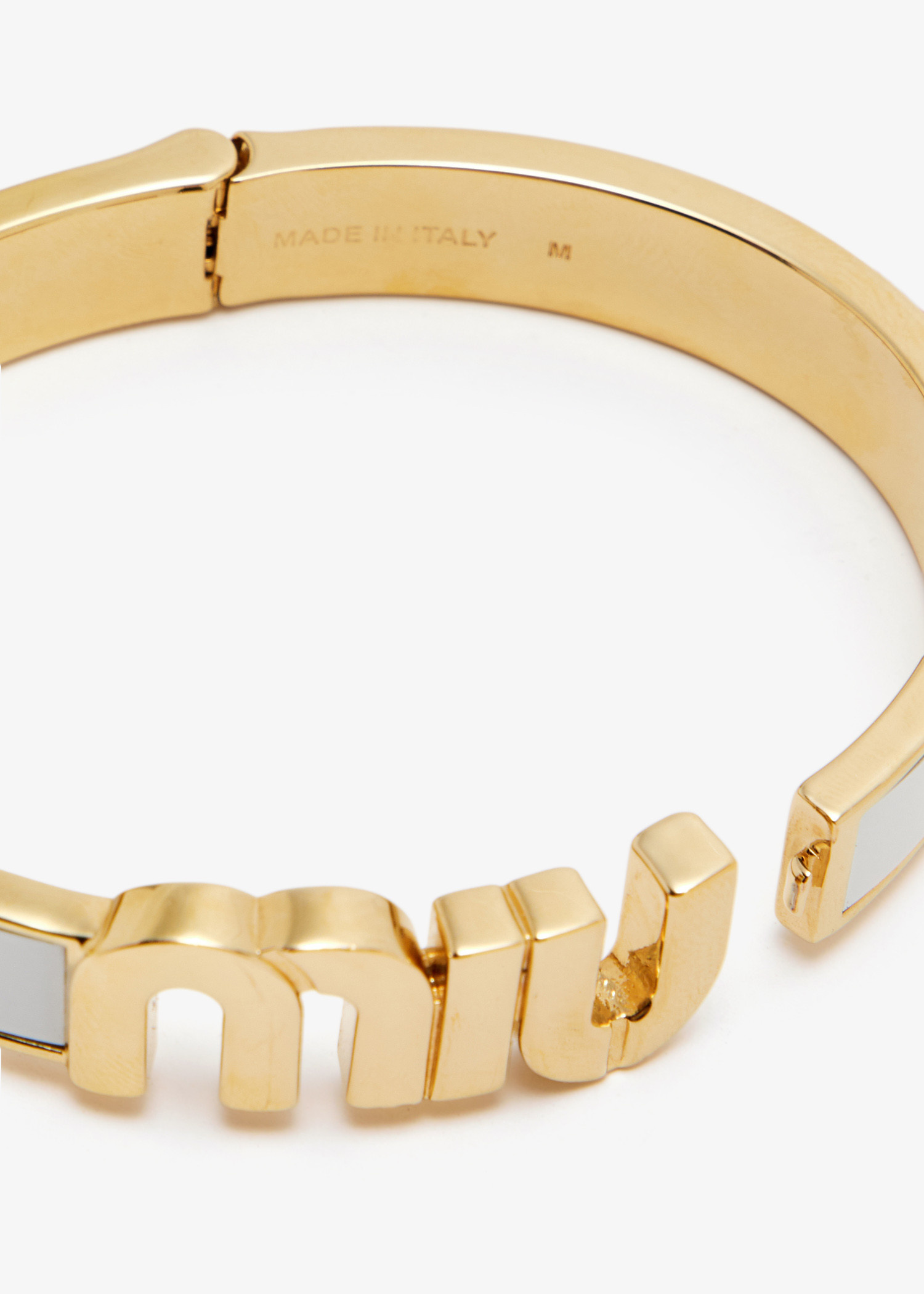 Miu Miu Pre-Loved Enameled bangle bracelet for Women - Gold in UAE