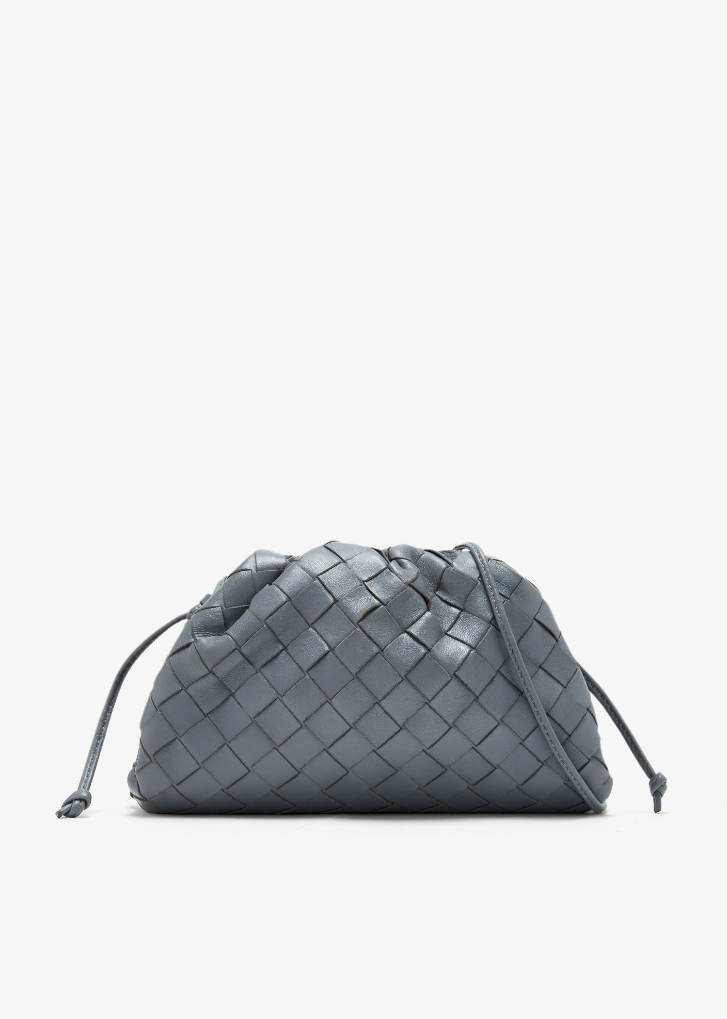 Bottega Veneta Pre-Loved Mini pouch clutch for Women - Grey in KSA