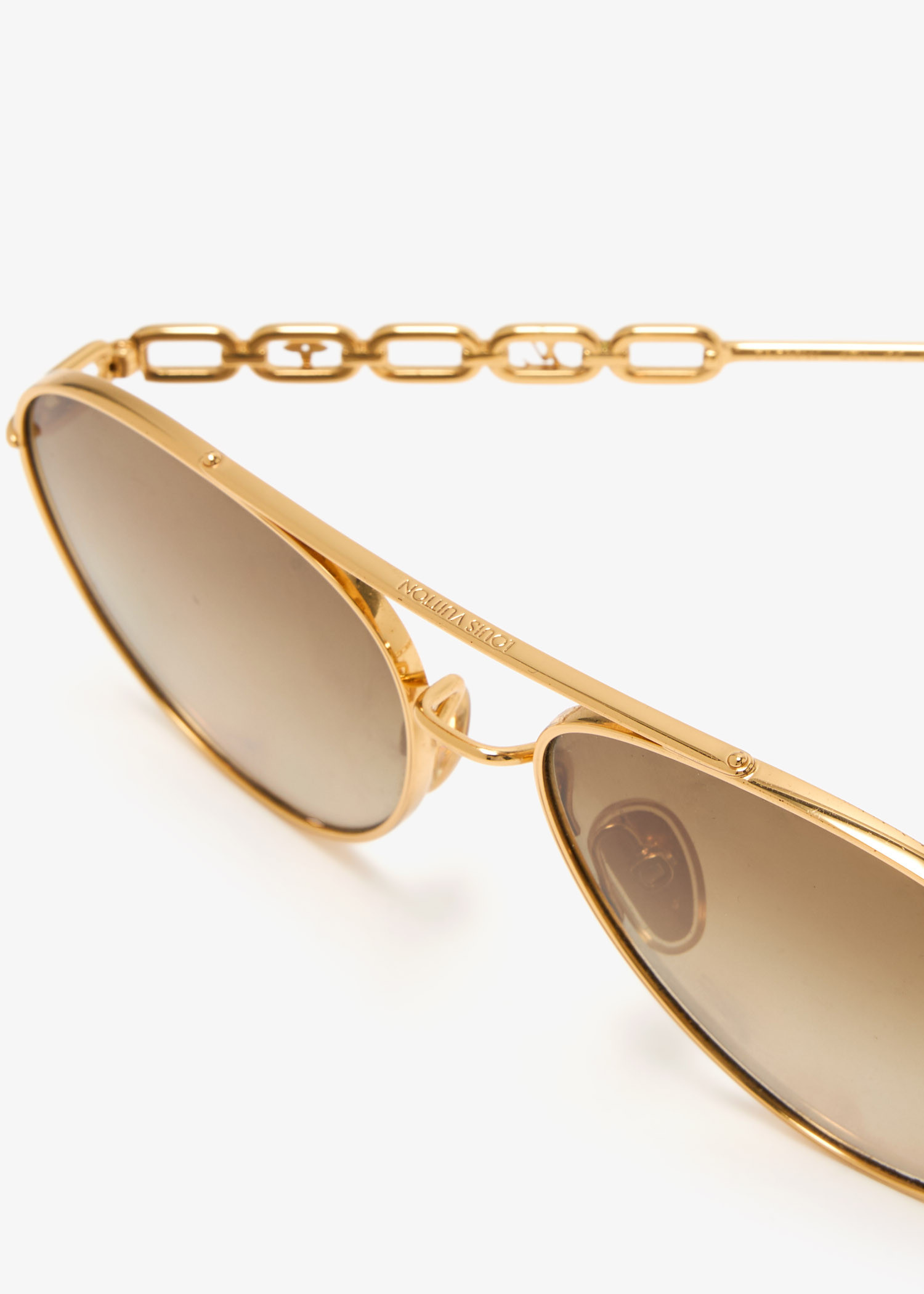 LV Pilot Gold Chain-Link Temple Sunglasses - Women Accessories My LV Chain Pilot Sunglasses . - Accessories | LOUIS VUITTON main image 2