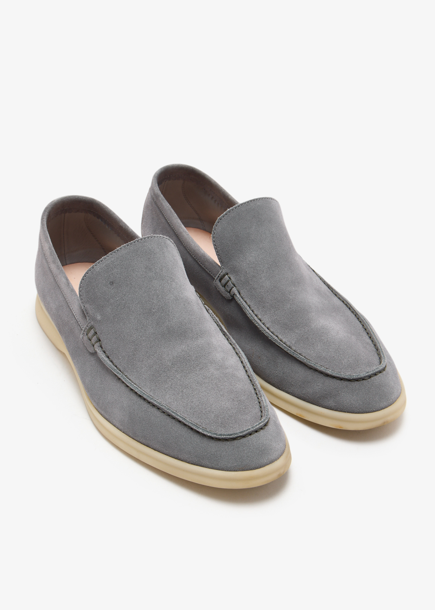 Loro Piana Pre-Loved Summer Walk loafers for Men - Grey in Kuwait