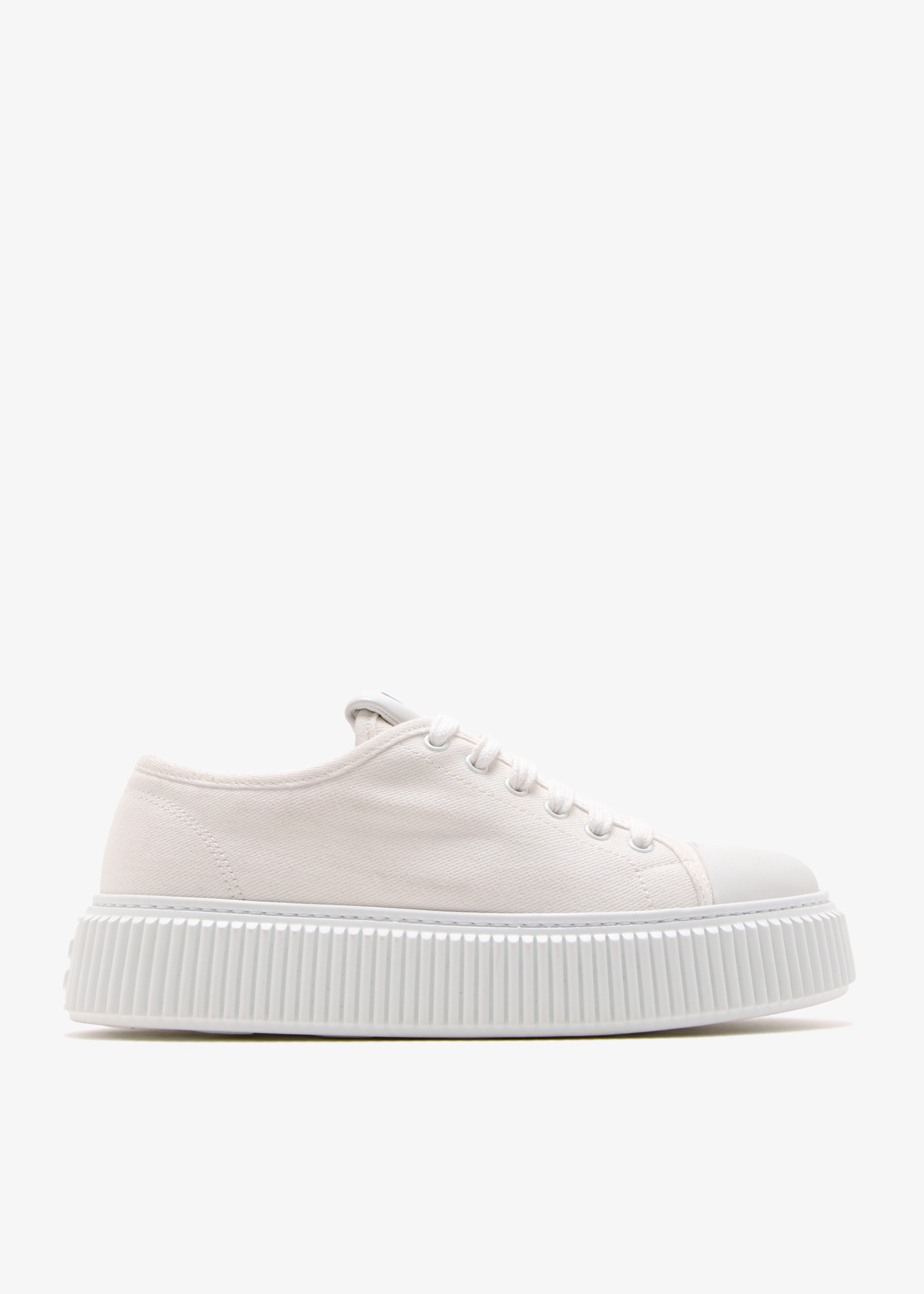 Miu Miu Pre-Loved Canvas chunky sneakers for Women - Cream