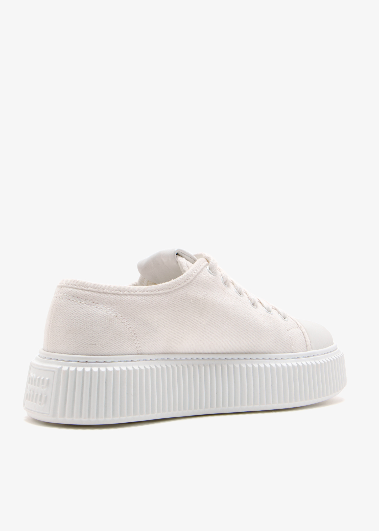 Miu Miu Pre-Loved Canvas chunky sneakers for Women - Cream