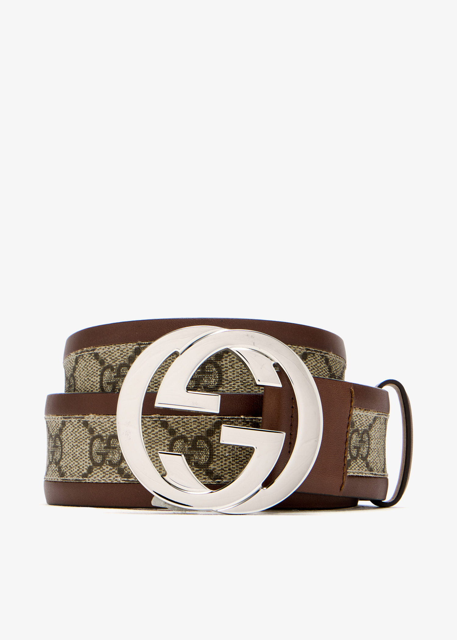 Gucci Pre-Loved Interlocking G monogram belt for Men 