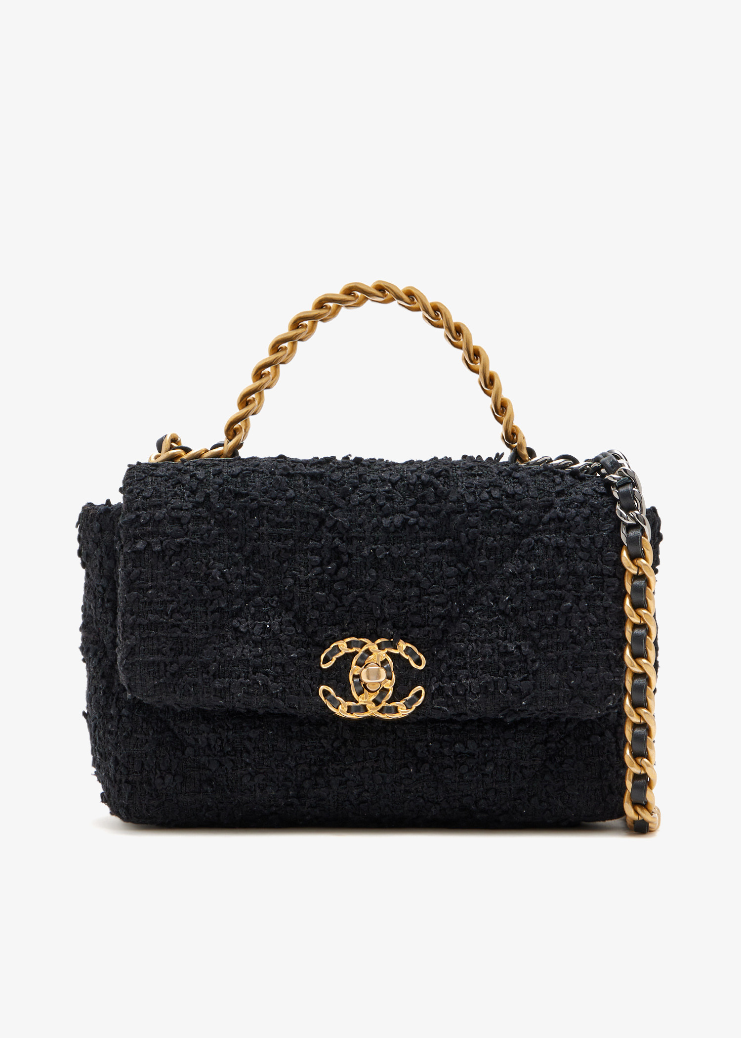 Chanel Pre-Loved Chanel 19 Tweed shoulder bag for Women - Black in