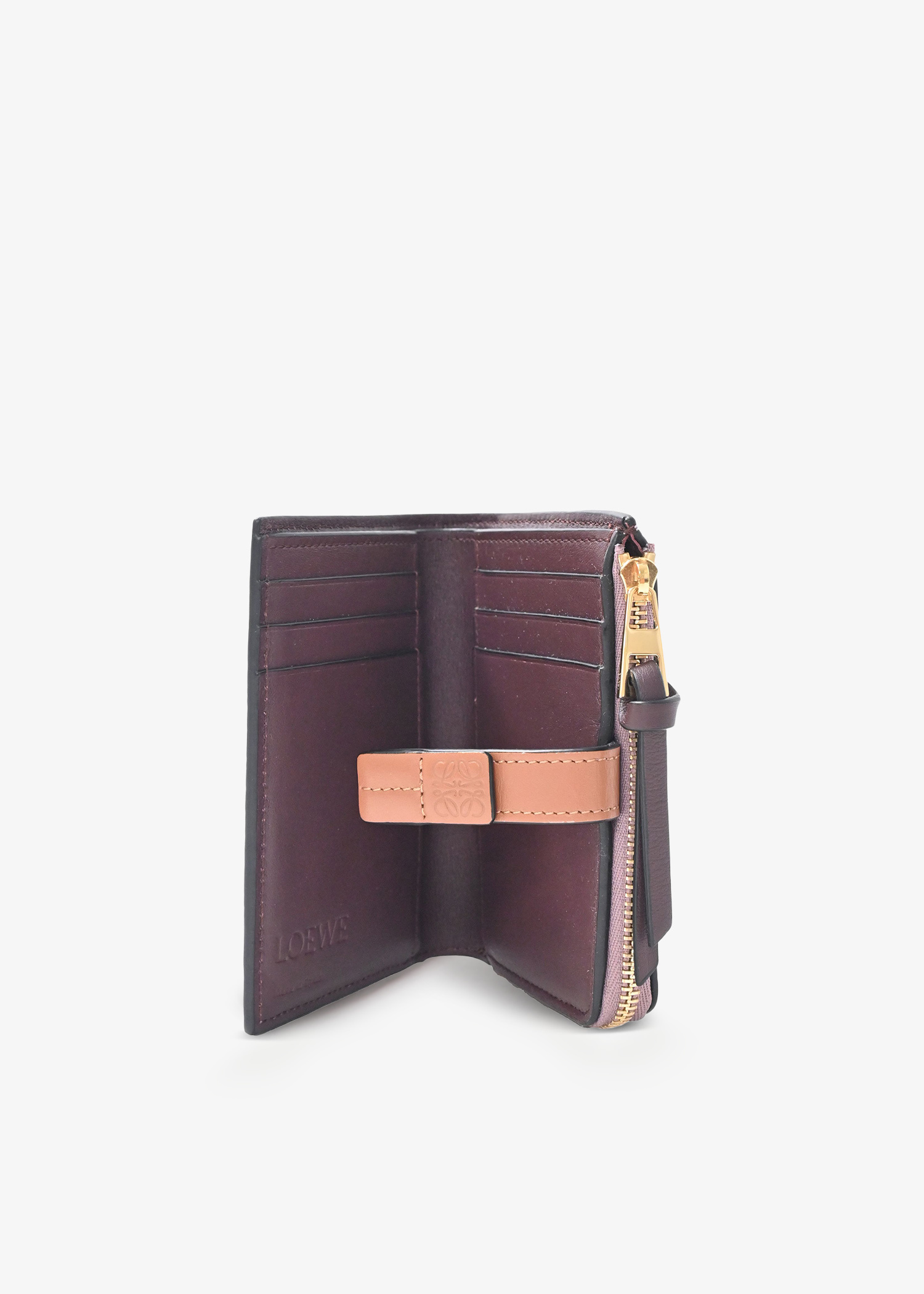 LOEWE Pre-Loved Small Vertical wallet for Women - Purple in